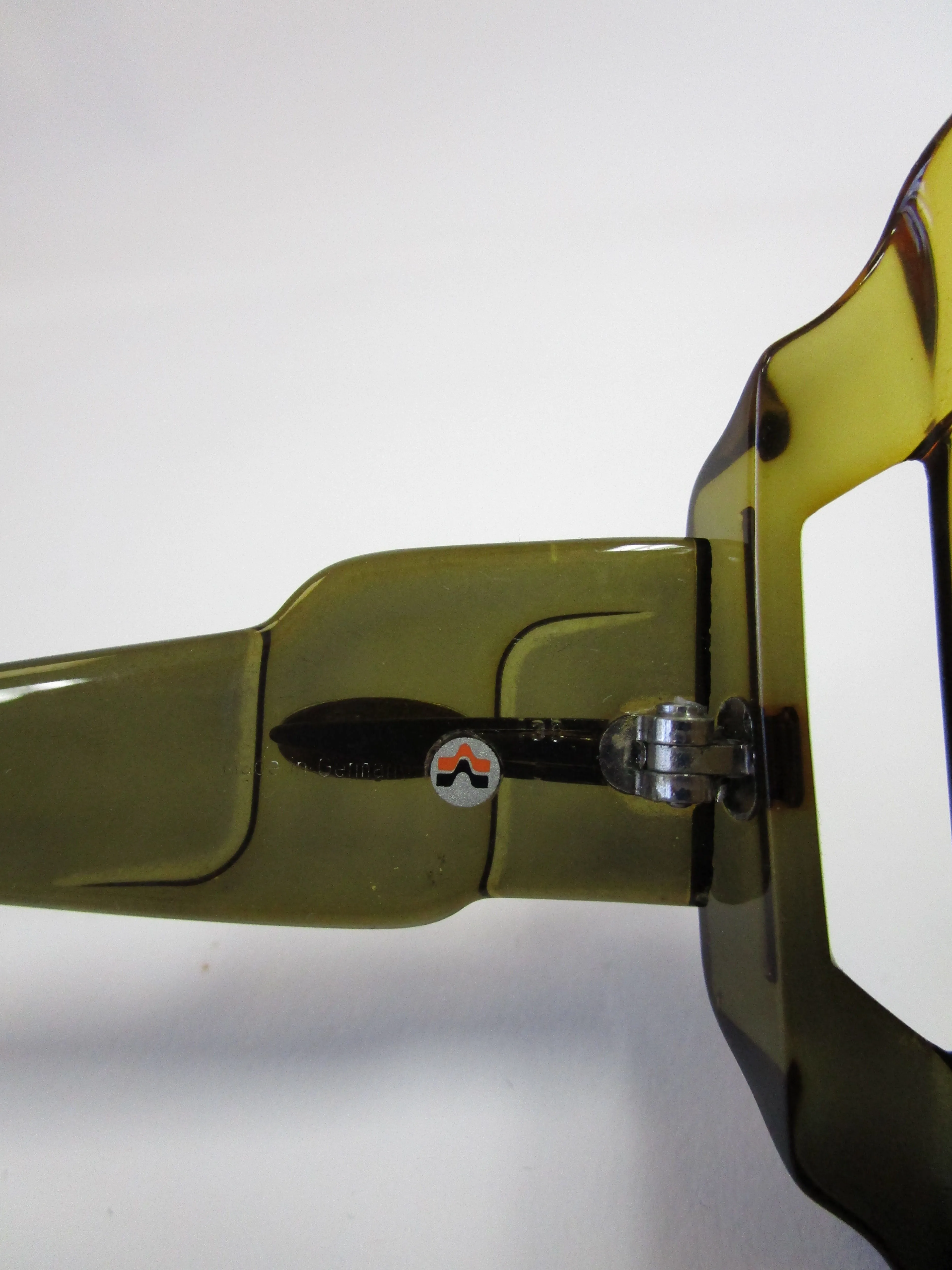 70s Christian Dior Green Brown Over-sized Optyl Sunglasses