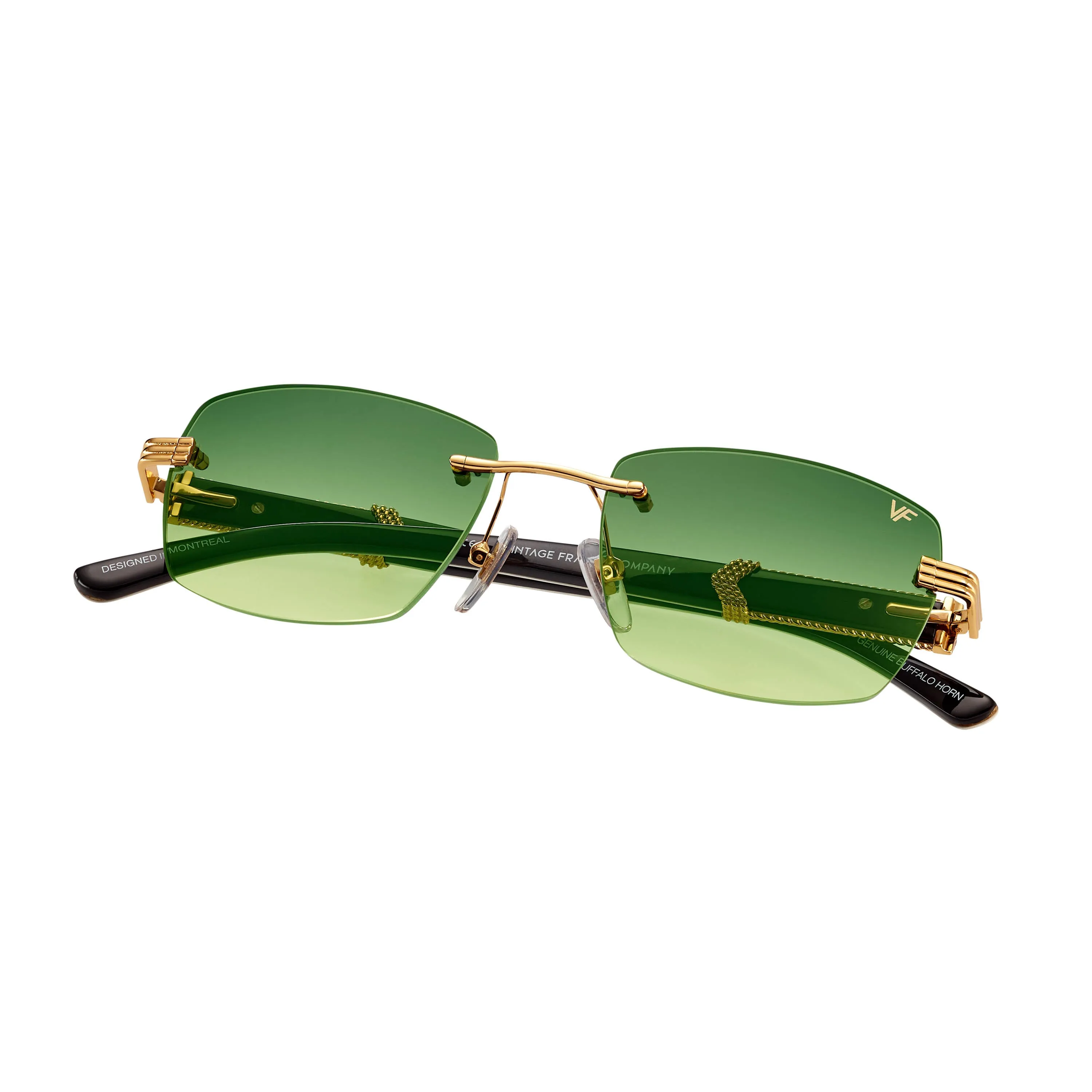 Bal Harbour Buffs Rimless White Buffalo Horn 24KT Gold