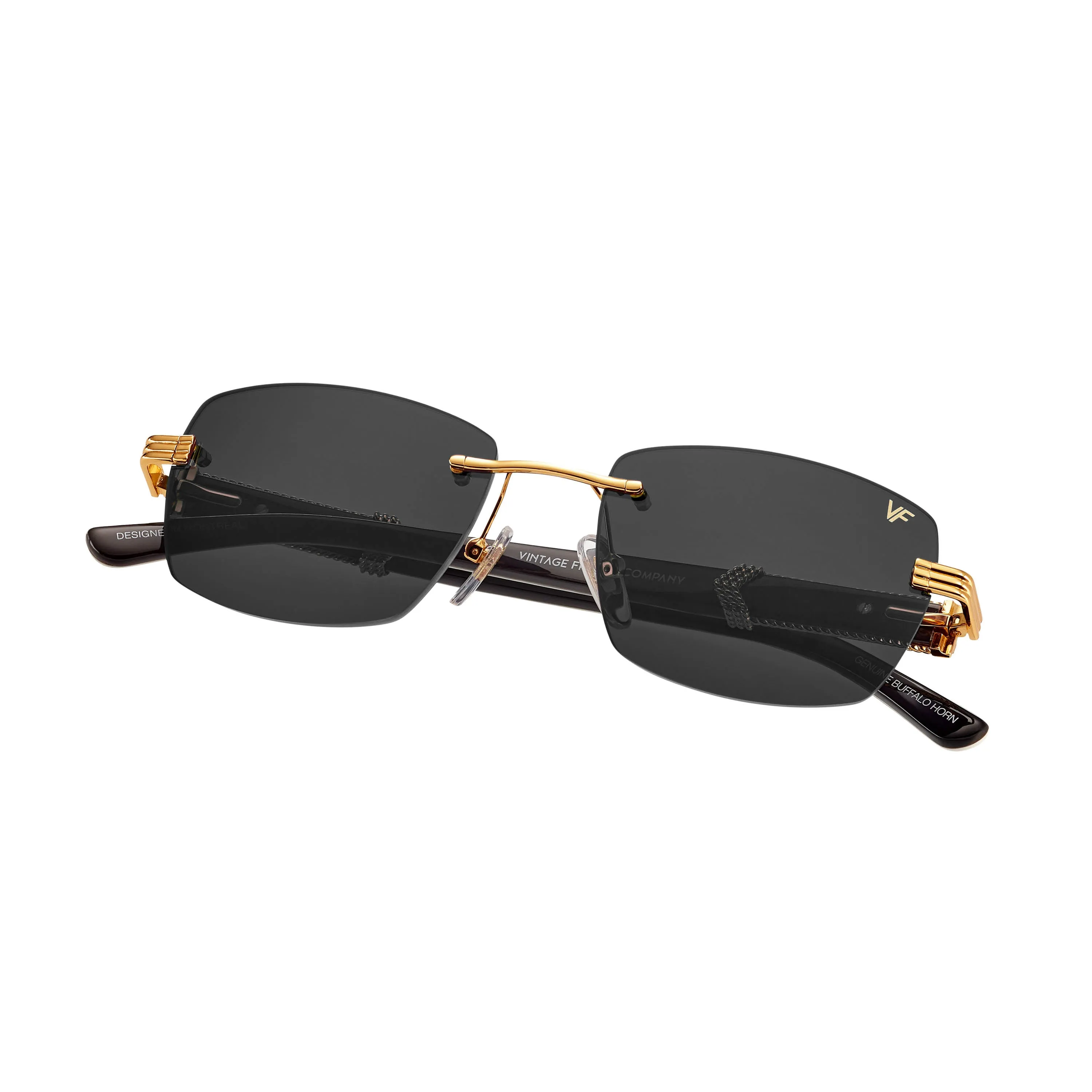 Bal Harbour Buffs Rimless White Buffalo Horn 24KT Gold