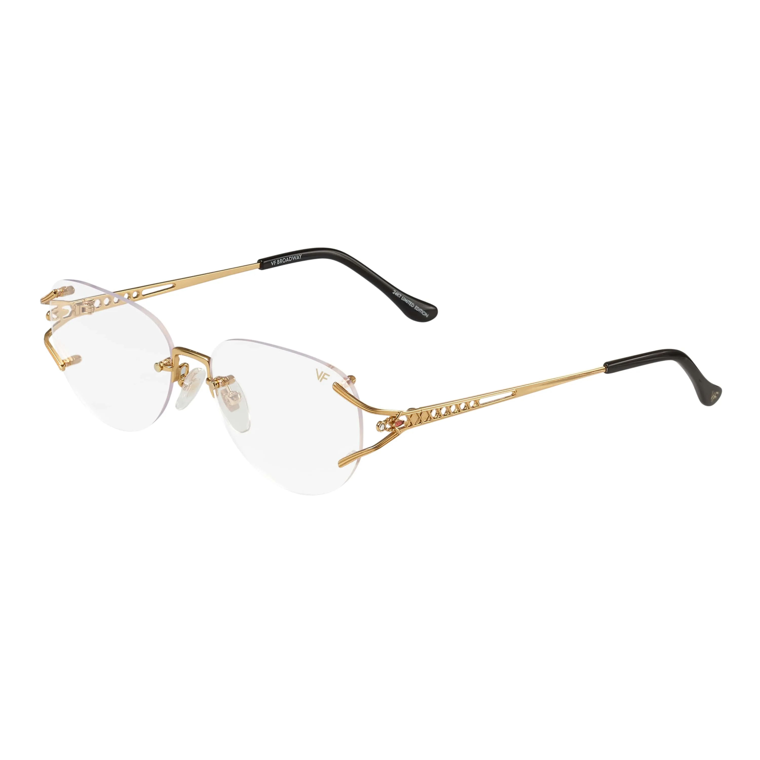 Broadway 24KT Gold Rimless Drill Mount
