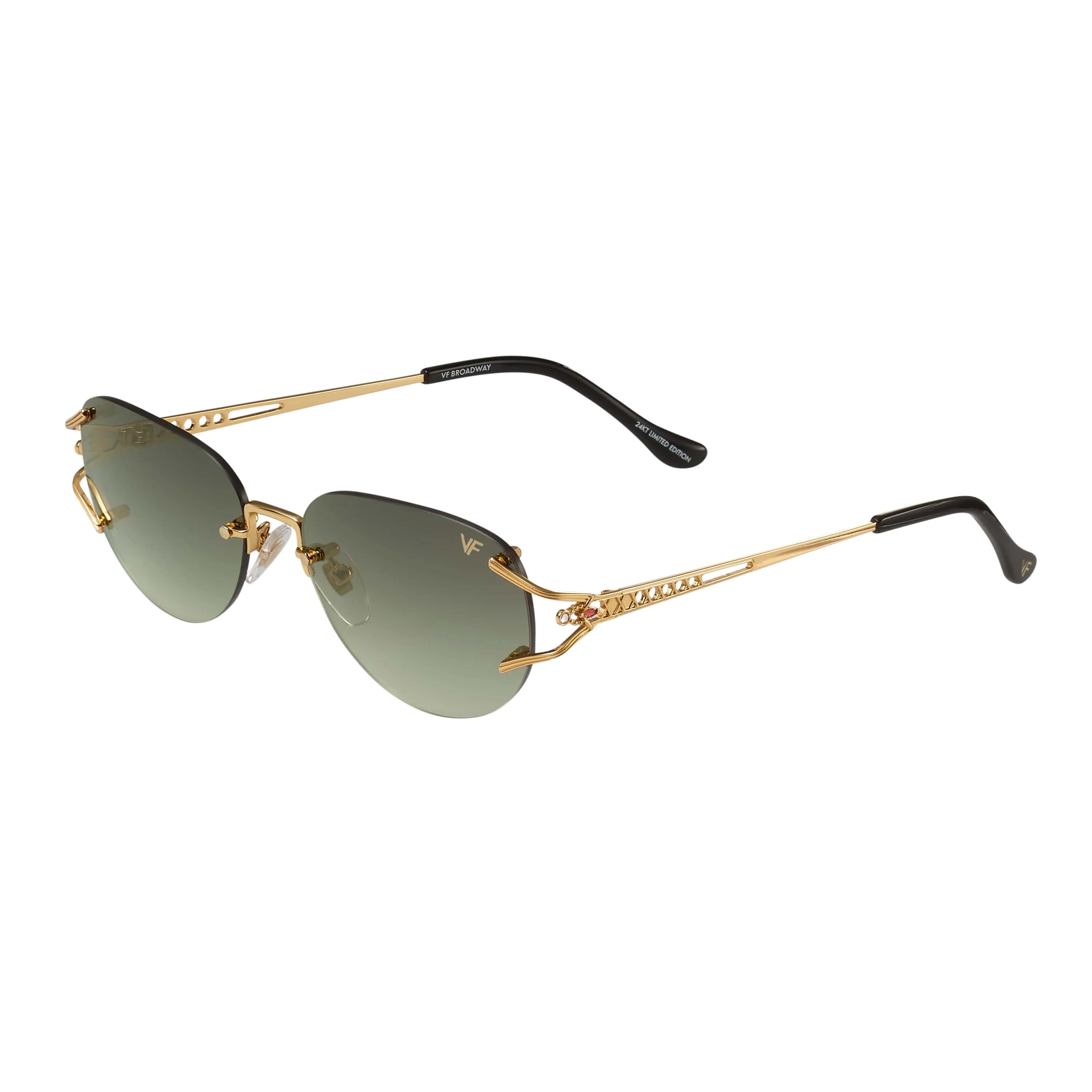 Broadway 24KT Gold Rimless Drill Mount