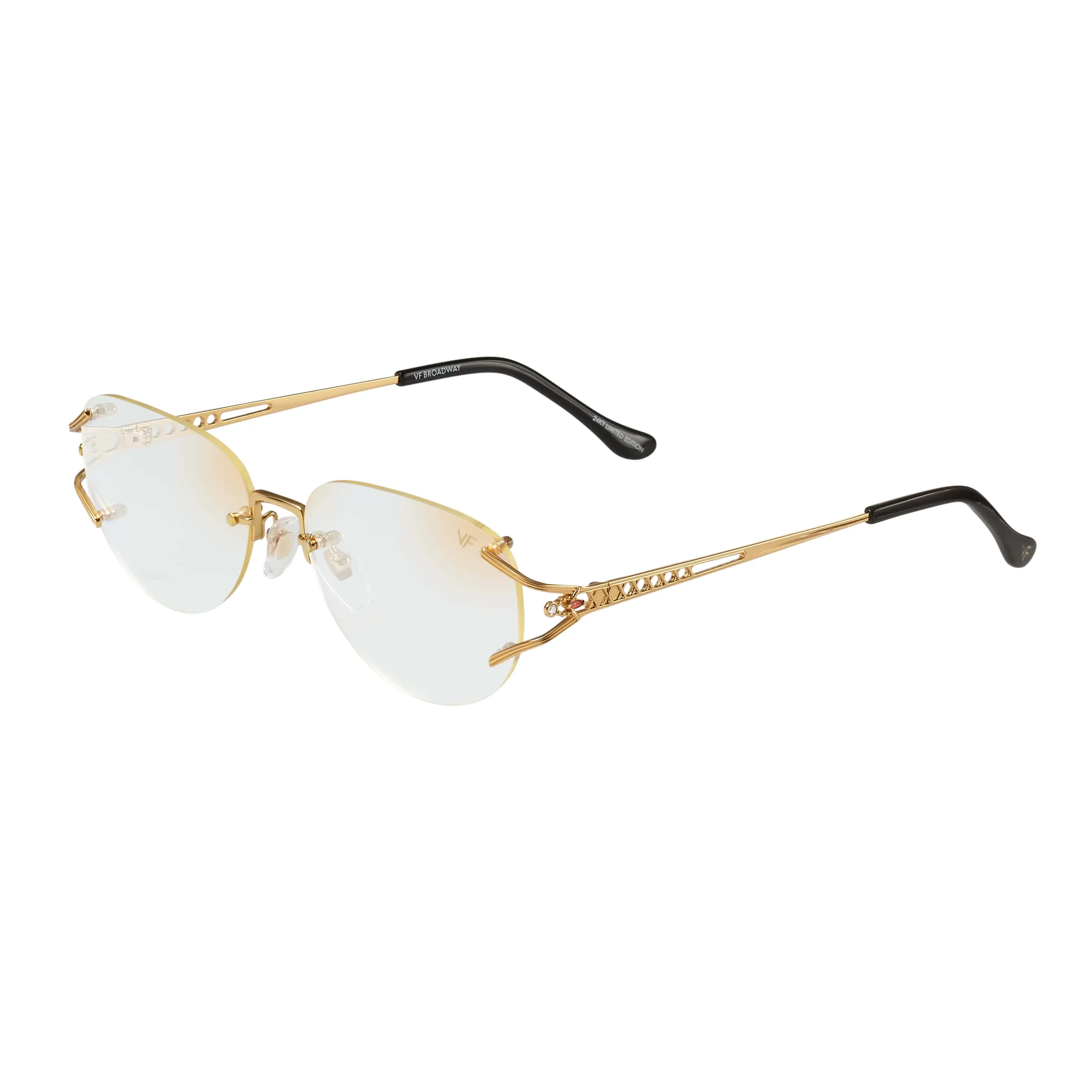 Broadway 24KT Gold Rimless Drill Mount