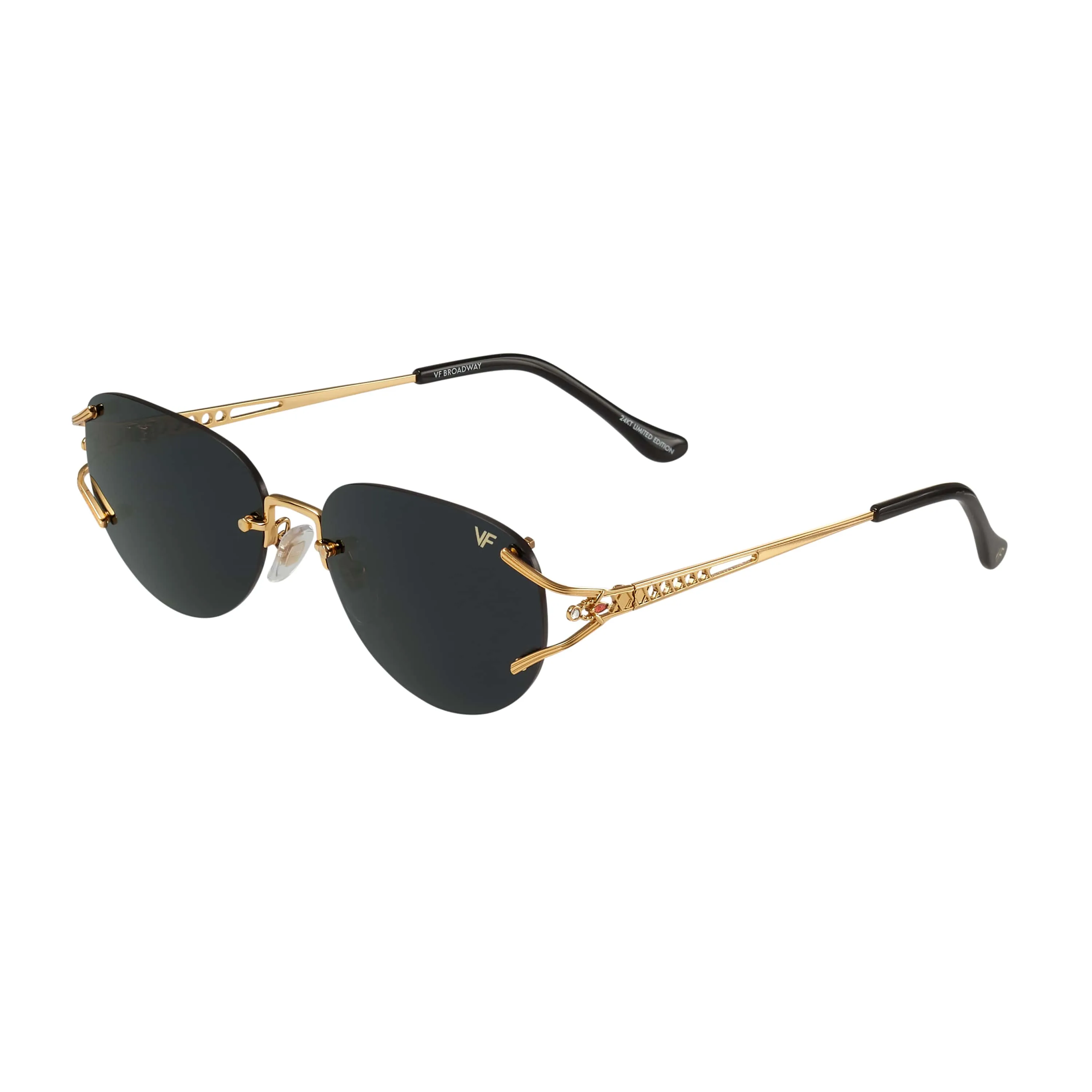 Broadway 24KT Gold Rimless Drill Mount