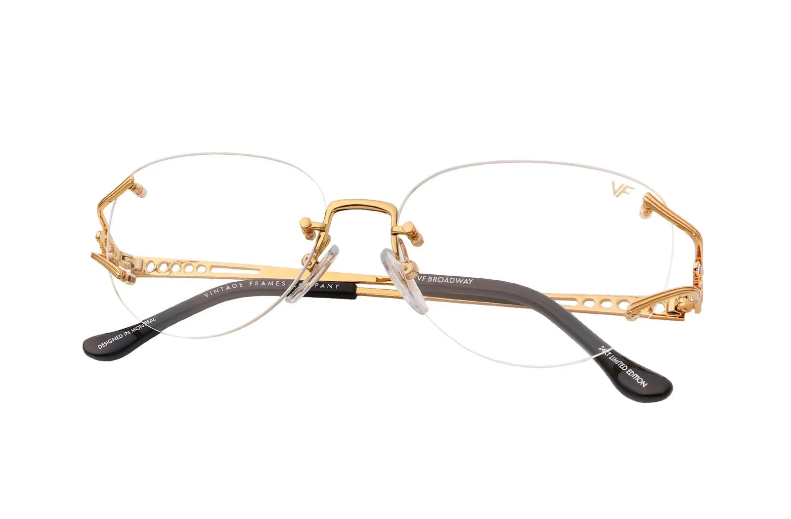 Broadway 24KT Gold Rimless Drill Mount