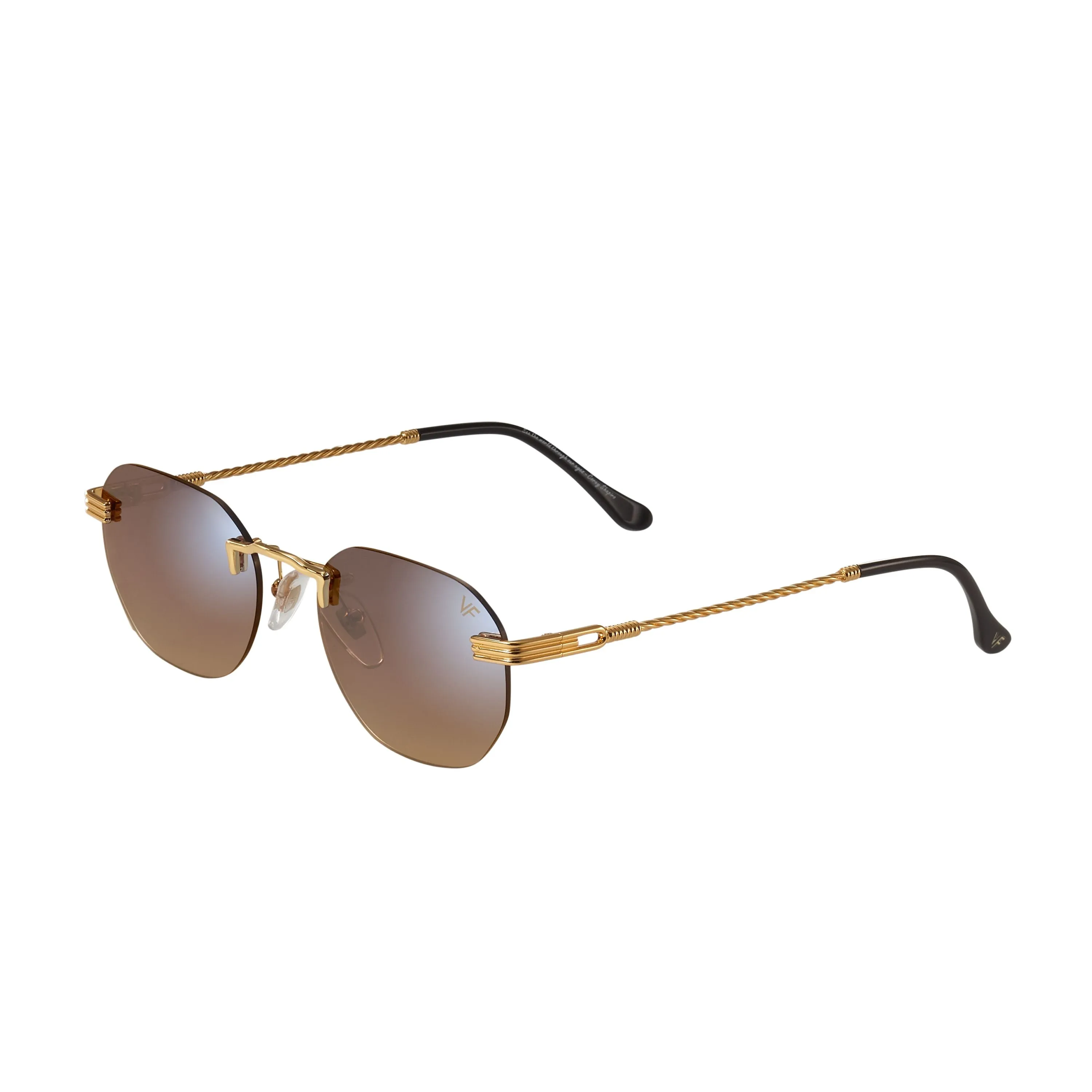 Detroit Player Rimless Drill Mount 24KT Gold