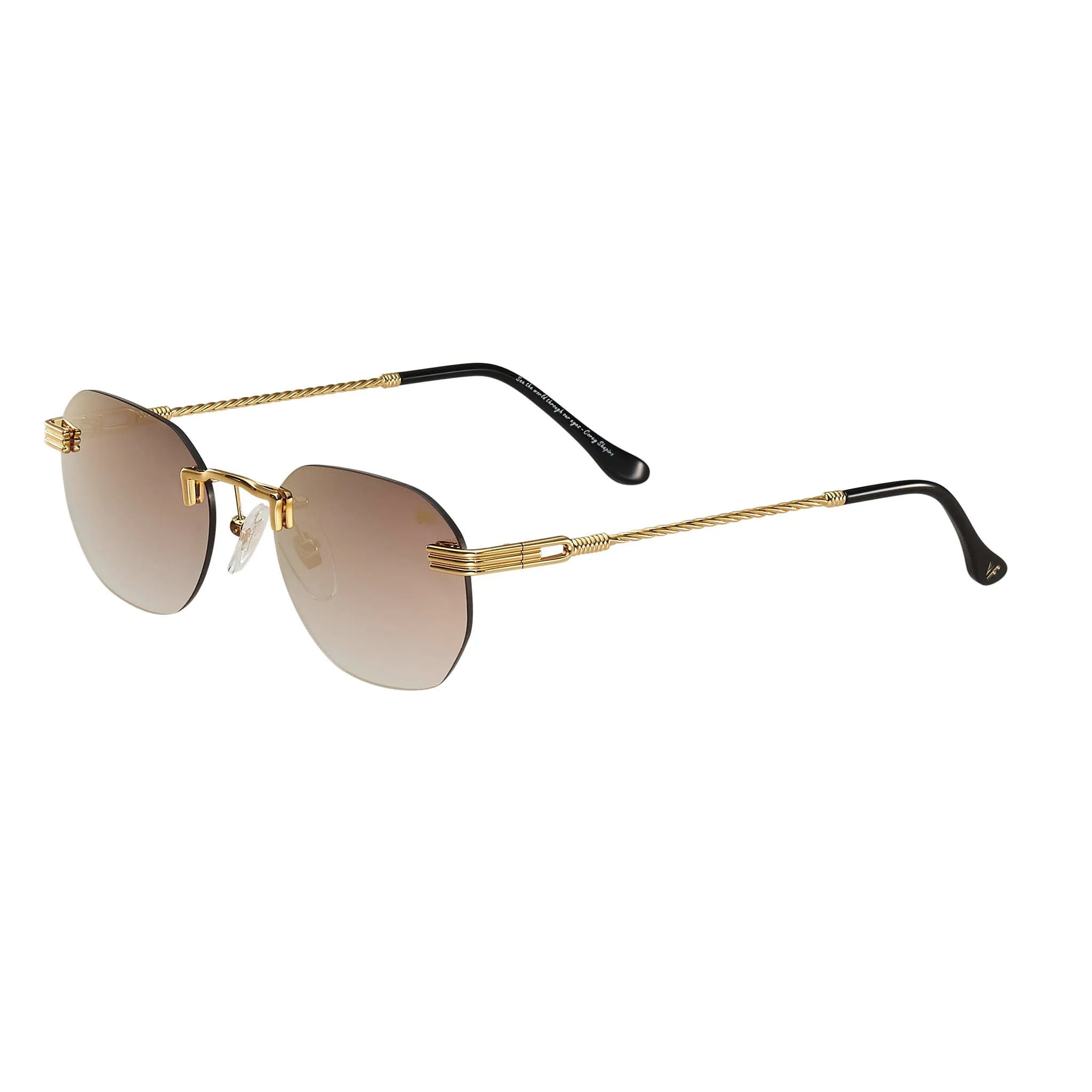 Detroit Player Rimless Drill Mount 24KT Gold
