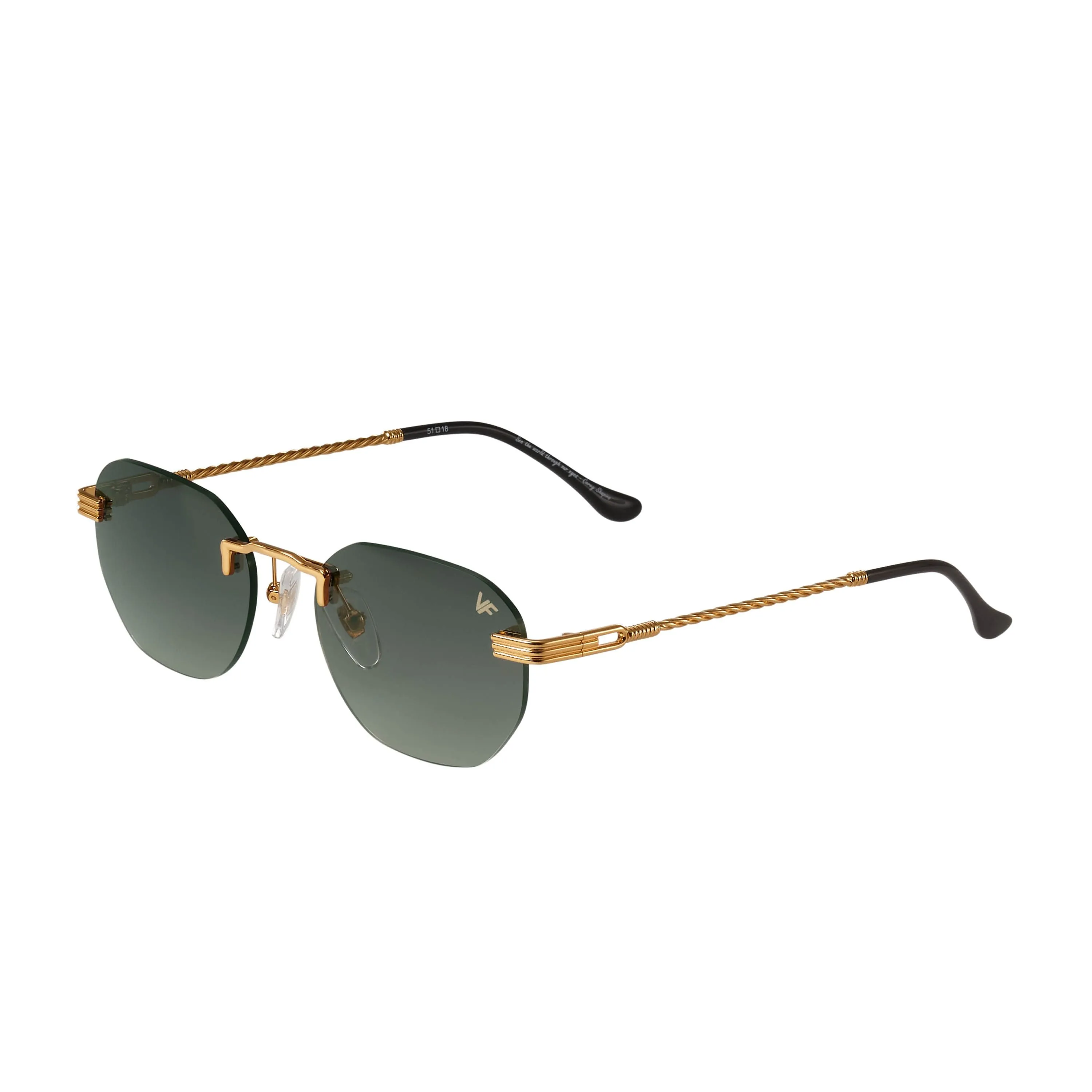 Detroit Player Rimless Drill Mount 24KT Gold