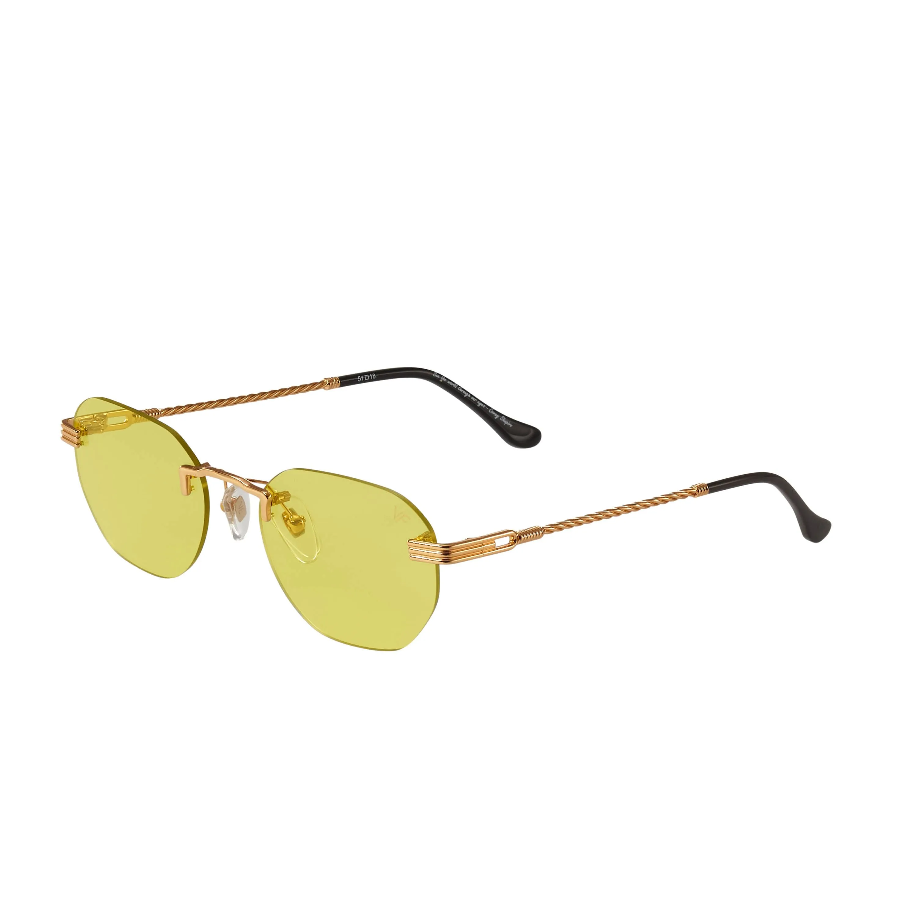 Detroit Player Rimless Drill Mount 24KT Gold