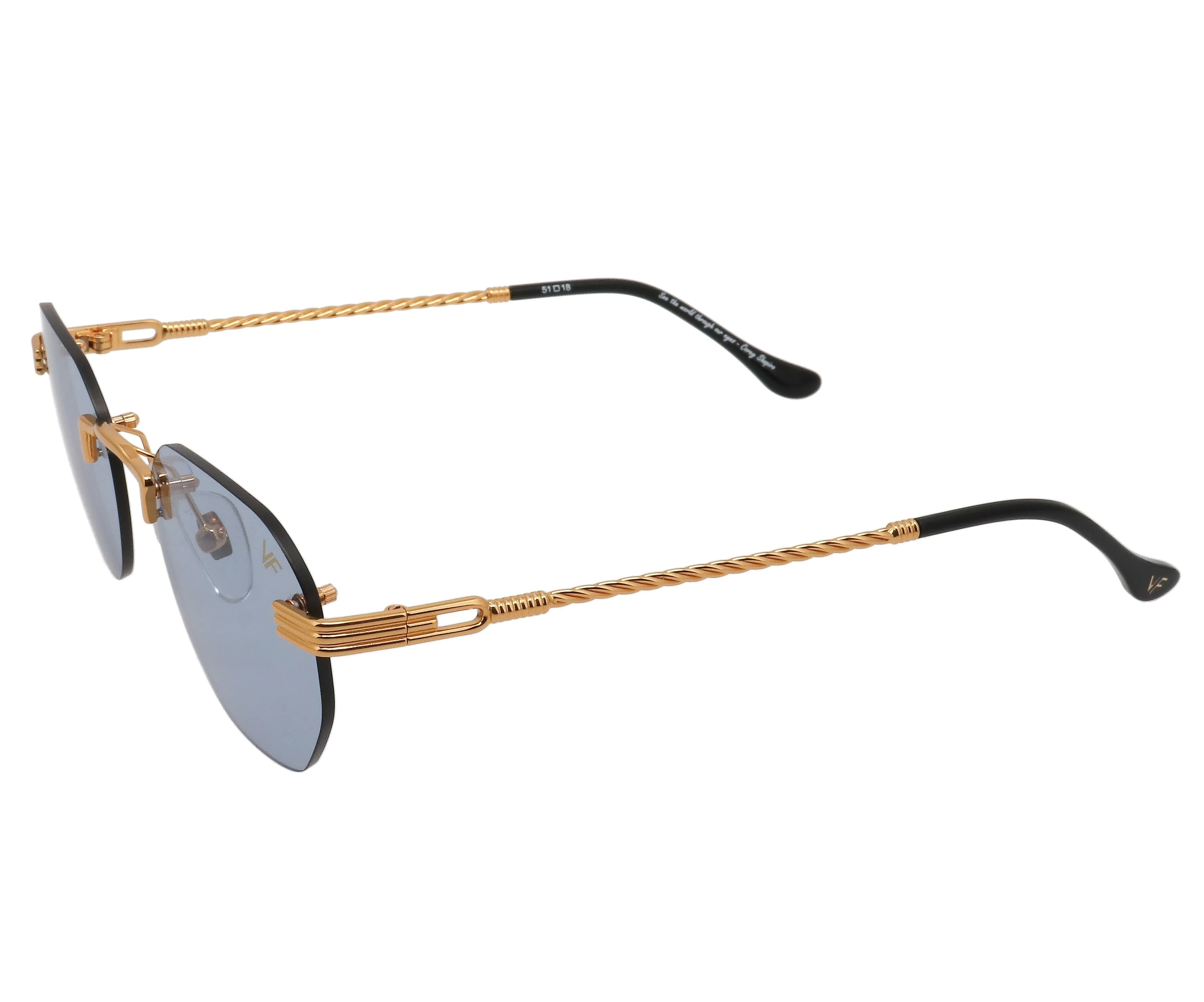 Detroit Player Rimless Drill Mount 24KT Gold