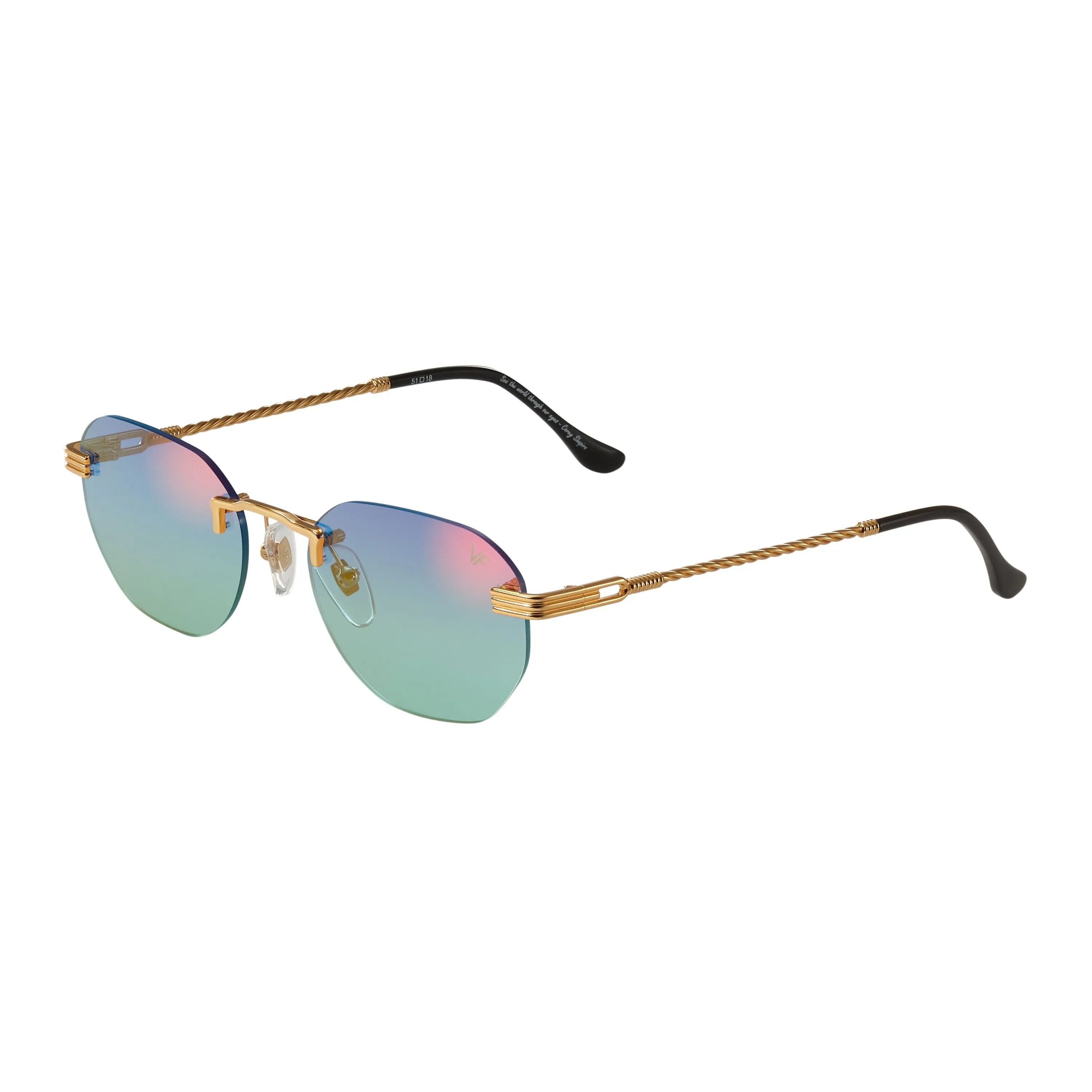 Detroit Player Rimless Drill Mount 24KT Gold