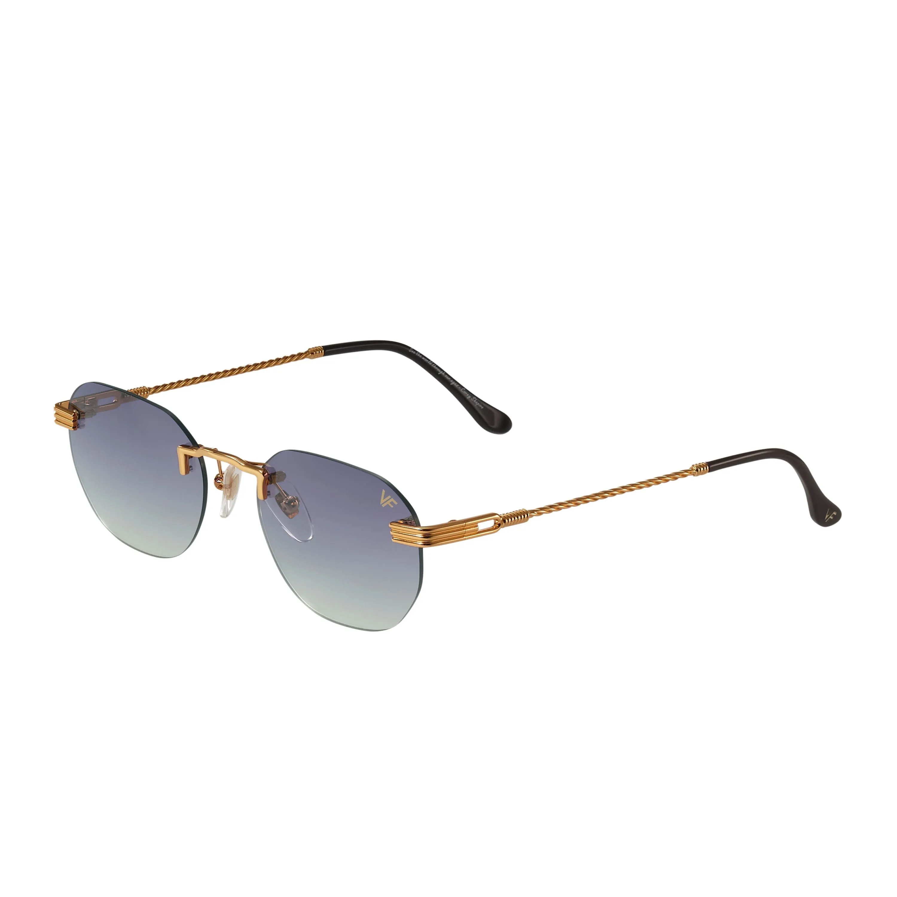 Detroit Player Rimless Drill Mount 24KT Gold