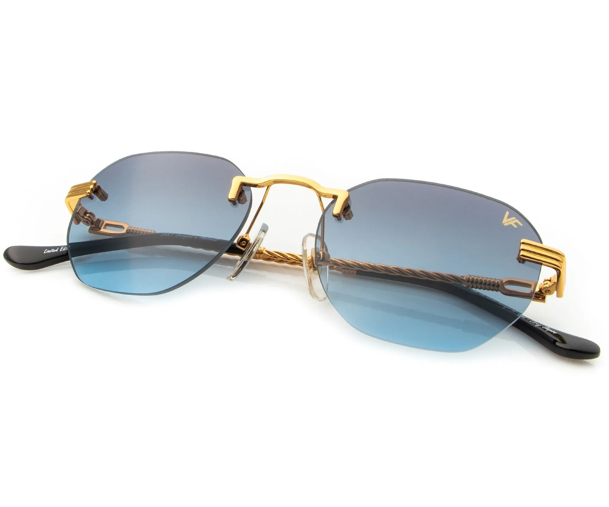 Detroit Player Rimless Drill Mount 24KT Gold