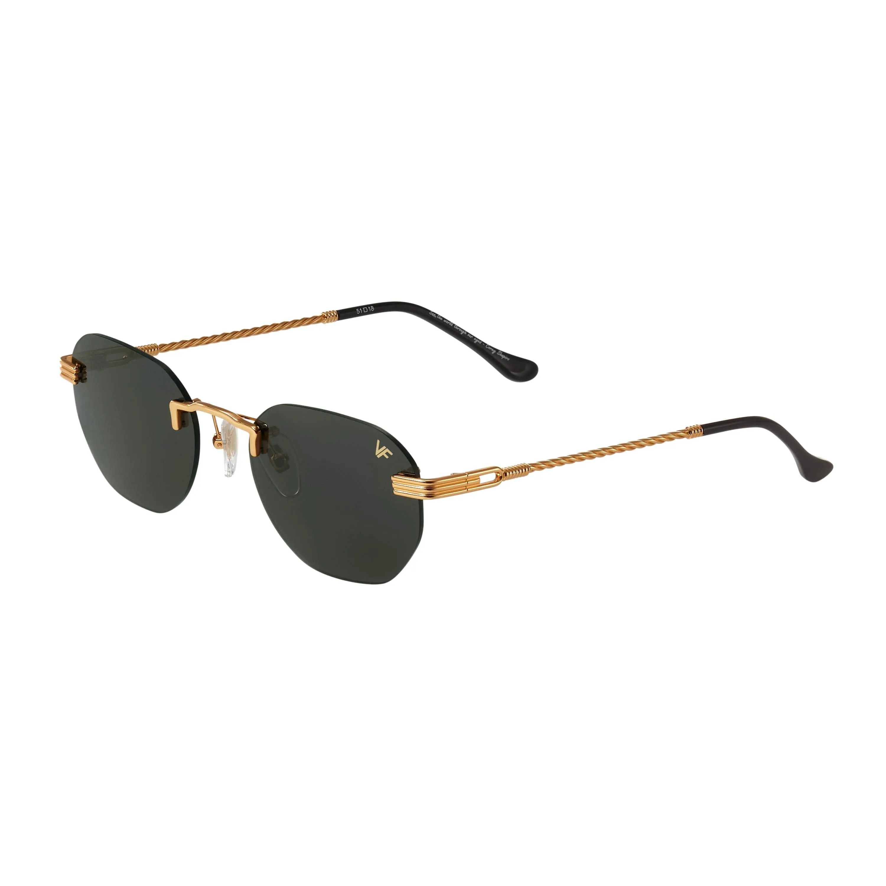 Detroit Player Rimless Drill Mount 24KT Gold