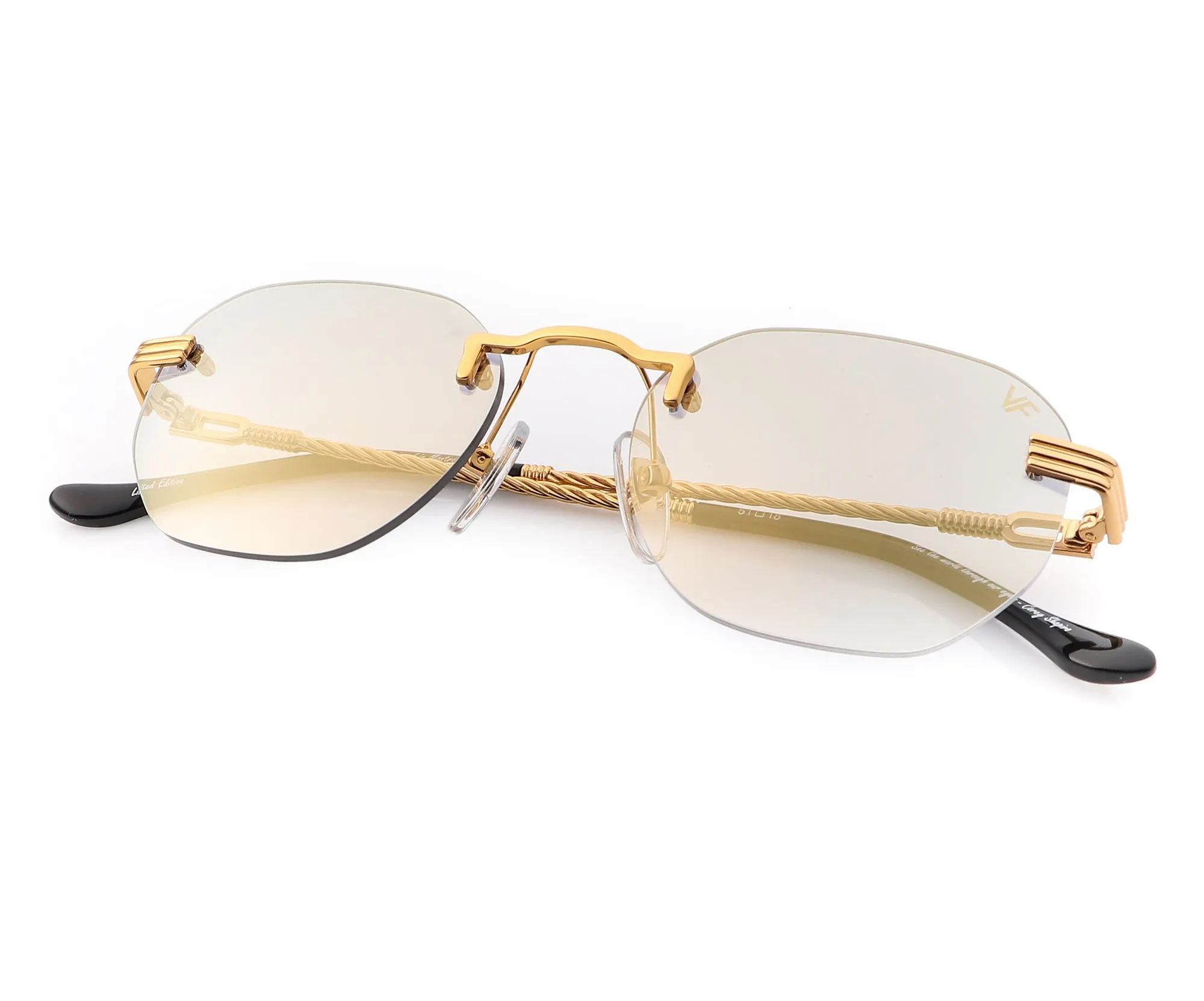 Detroit Player Rimless Drill Mount 24KT Gold