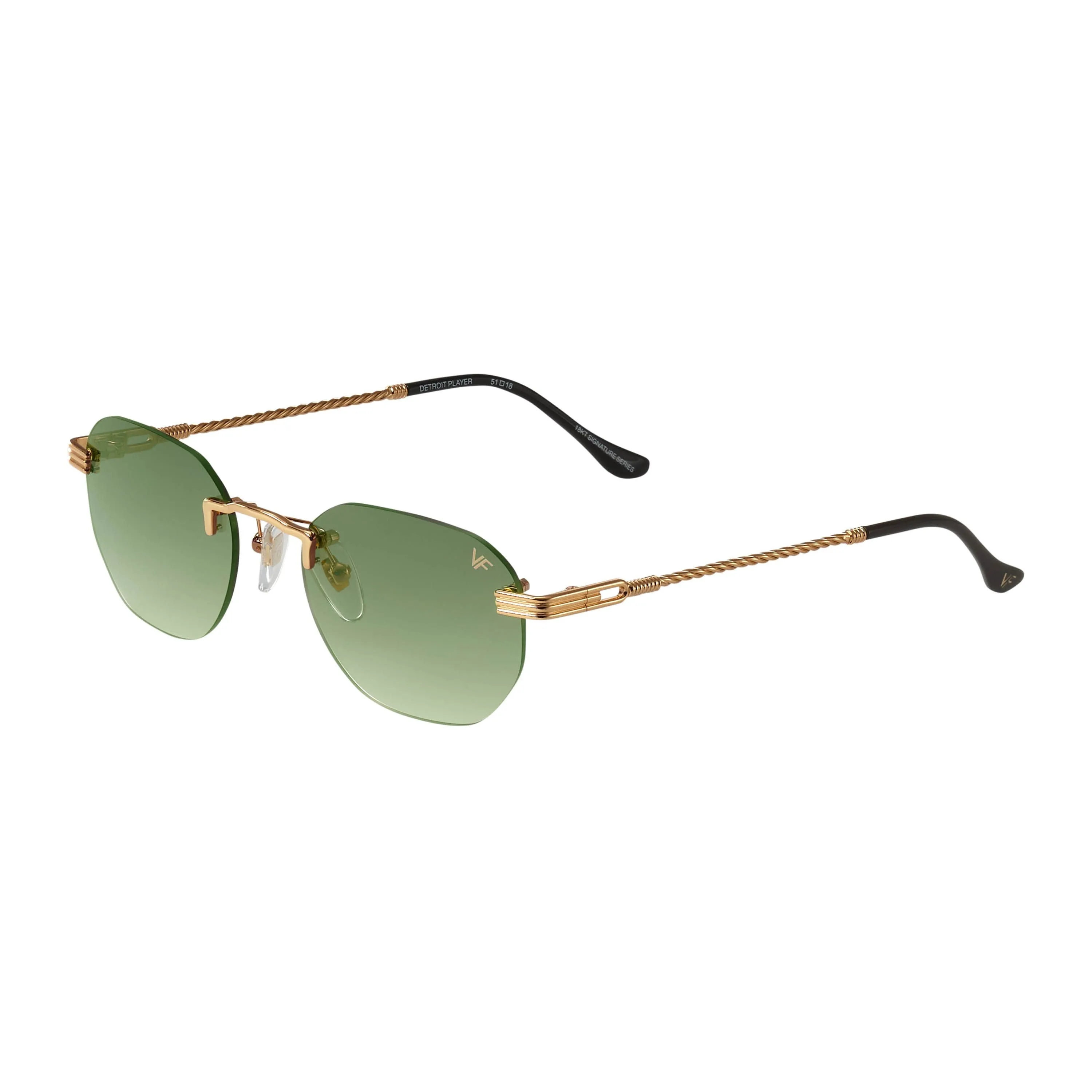 Detroit Player Rimless Drill Mount 24KT Gold