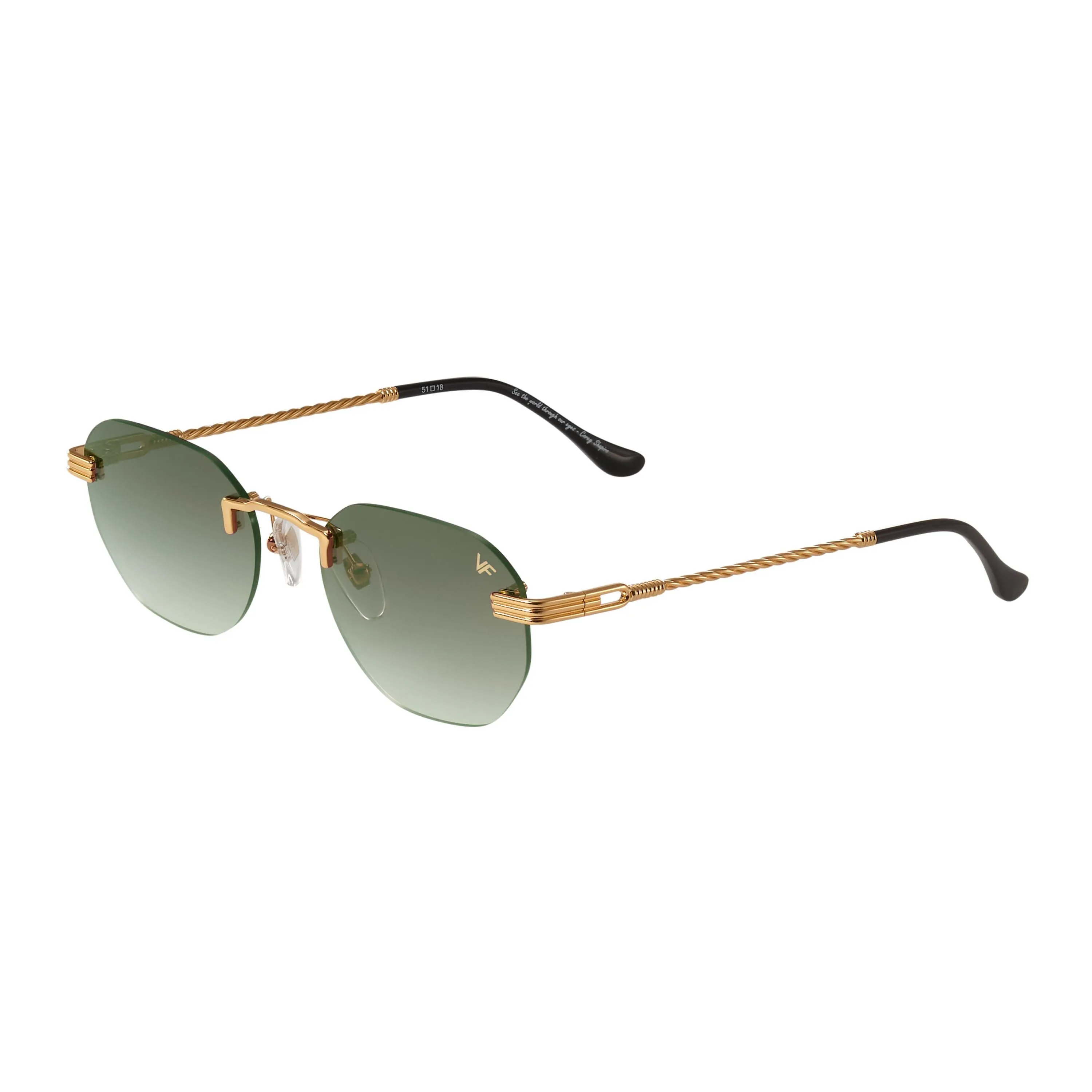Detroit Player Rimless Drill Mount 24KT Gold