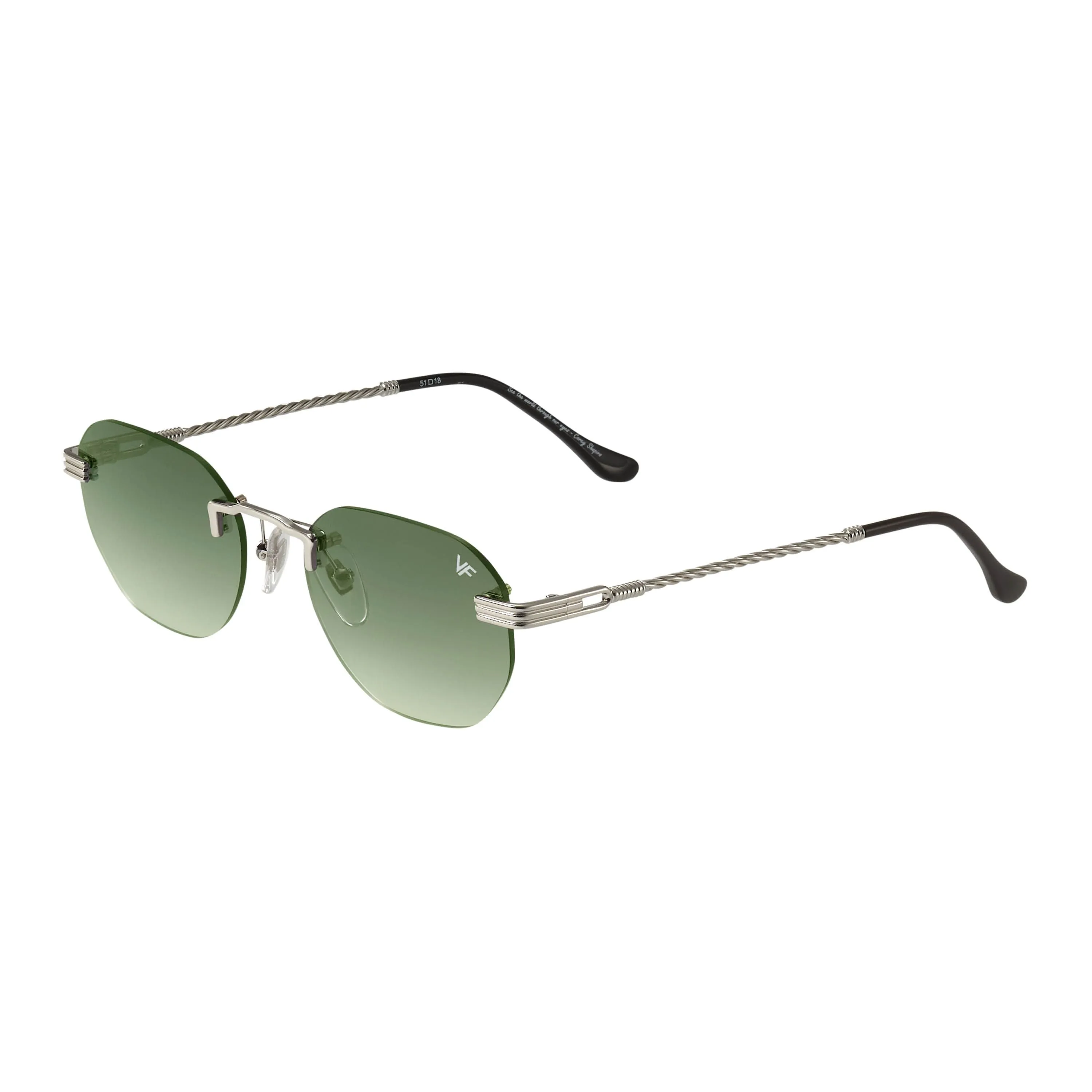 Detroit Player Rimless Drill Mount 24KT White Gold