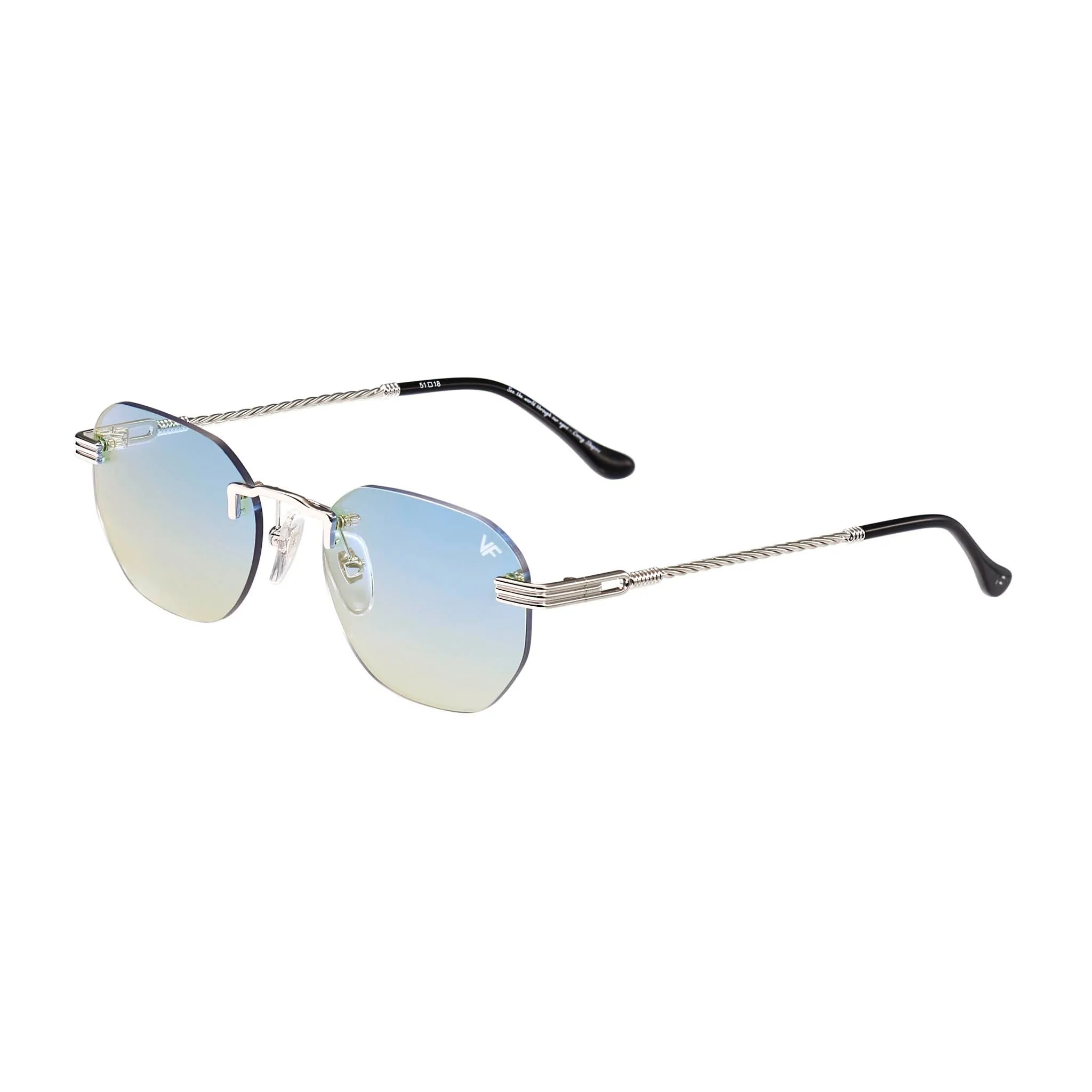 Detroit Player Rimless Drill Mount 24KT White Gold