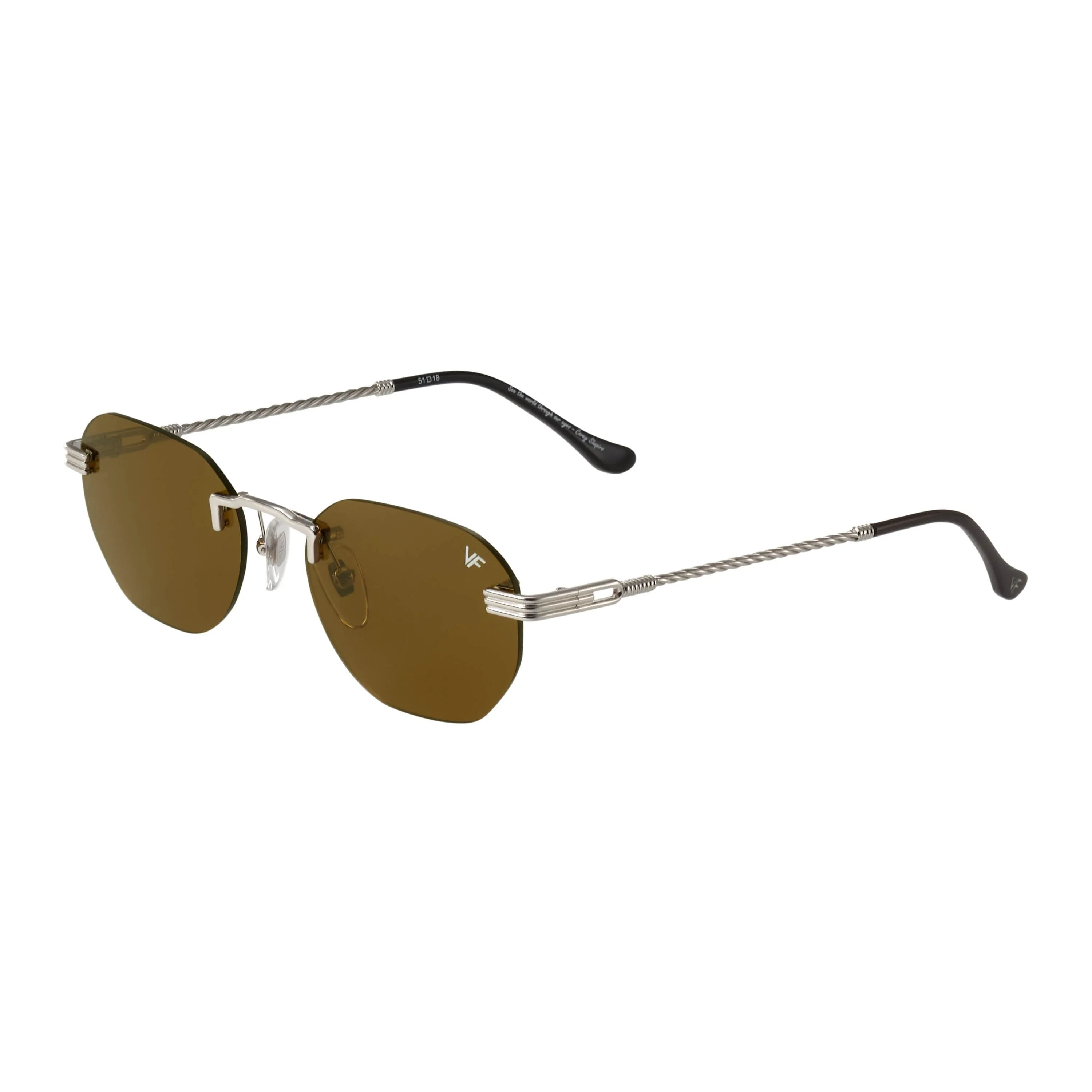 Detroit Player Rimless Drill Mount 24KT White Gold