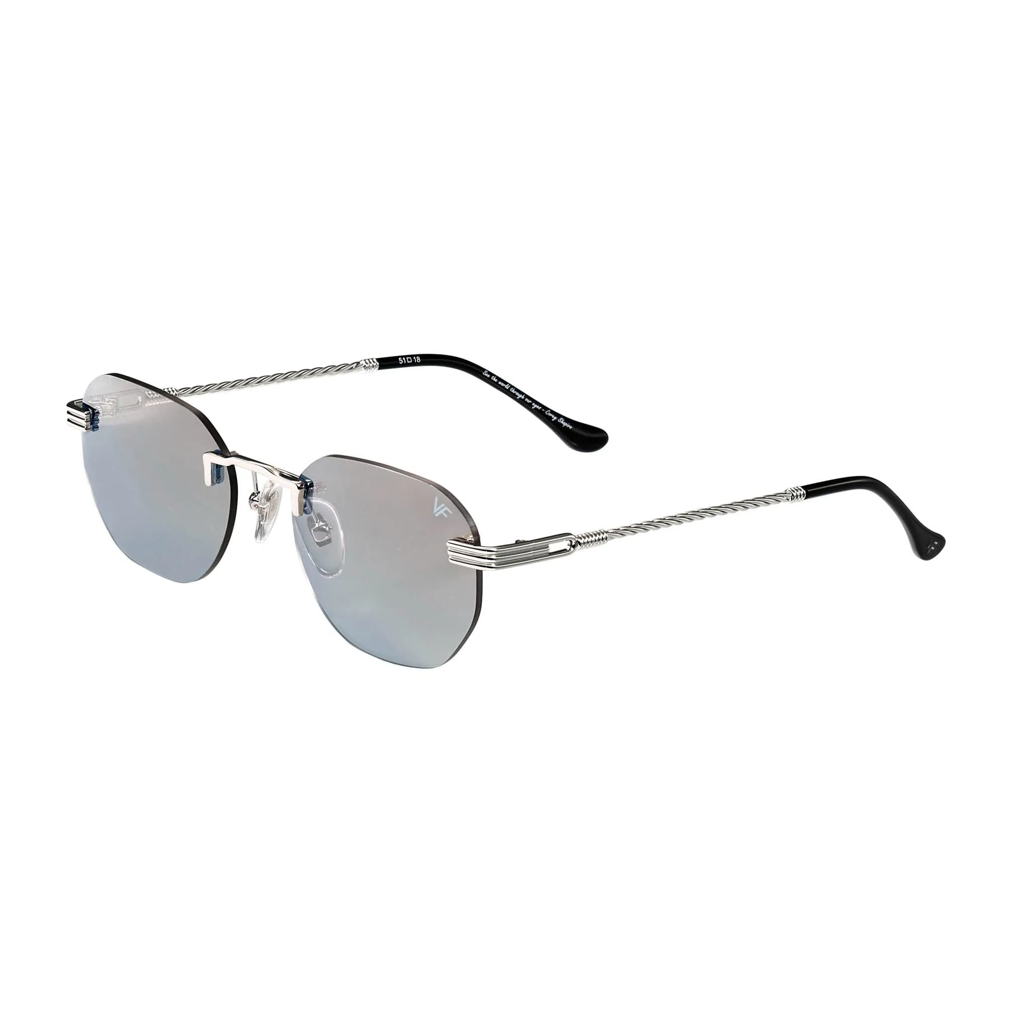 Detroit Player Rimless Drill Mount 24KT White Gold