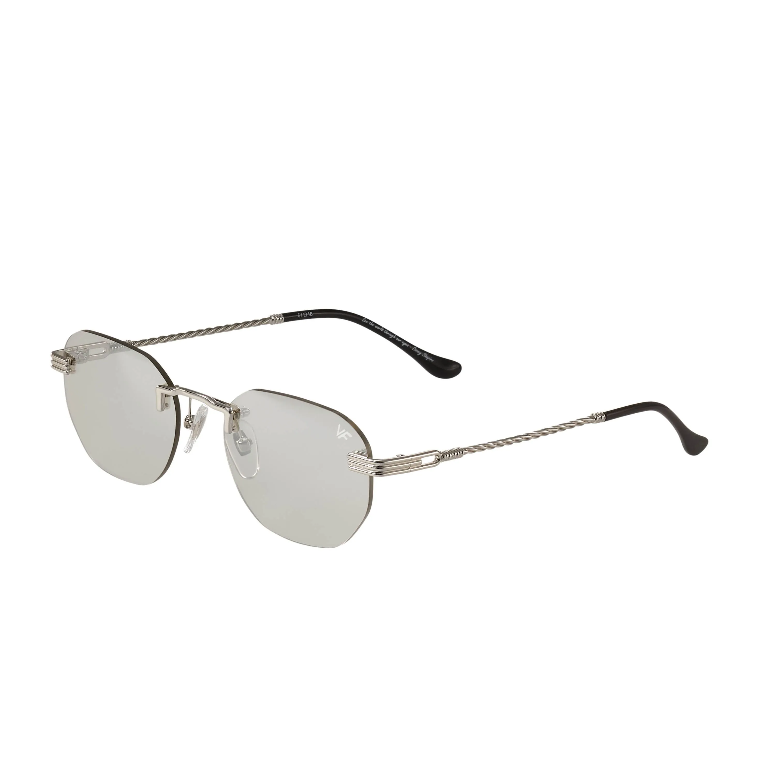 Detroit Player Rimless Drill Mount 24KT White Gold