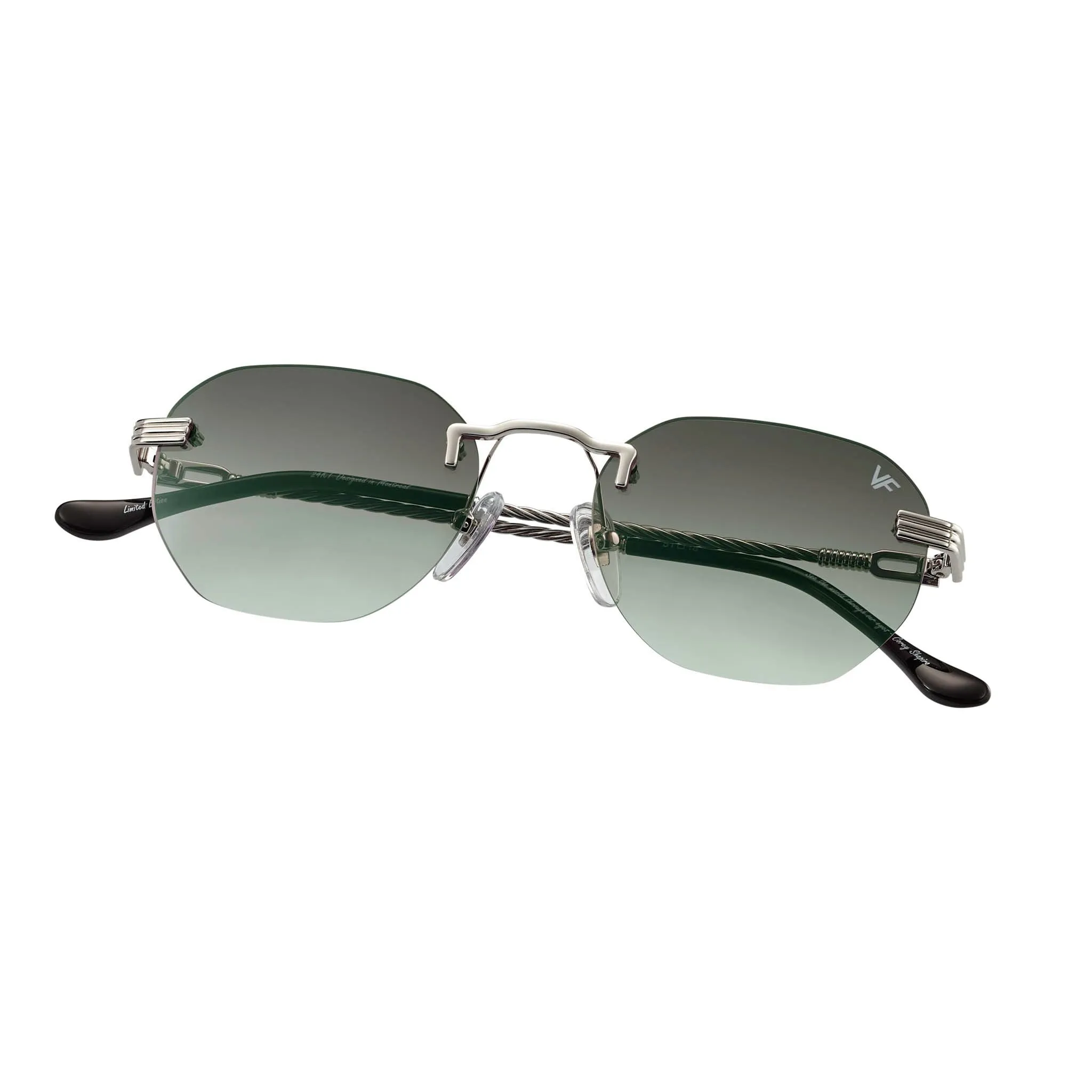 Detroit Player Rimless Drill Mount 24KT White Gold