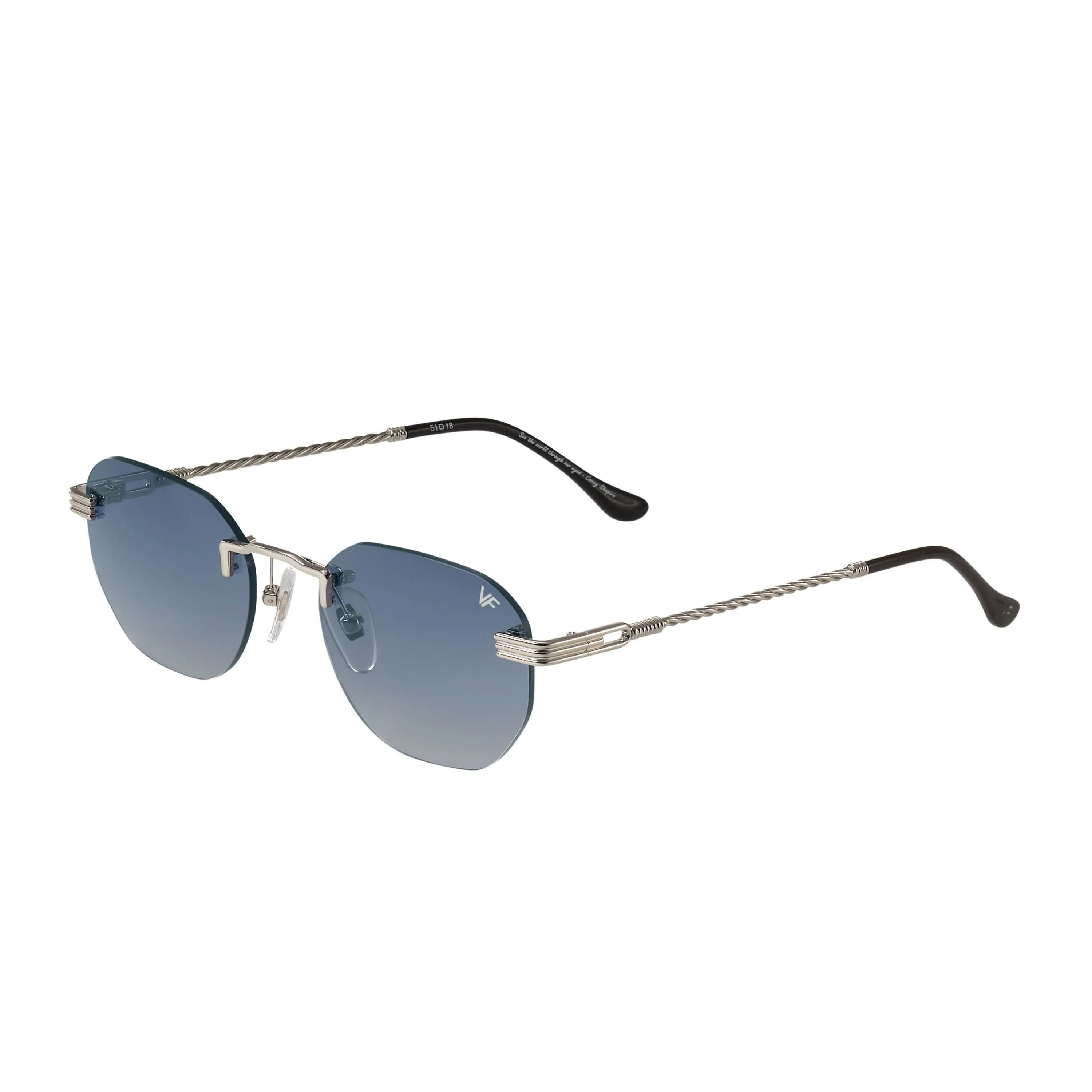 Detroit Player Rimless Drill Mount 24KT White Gold