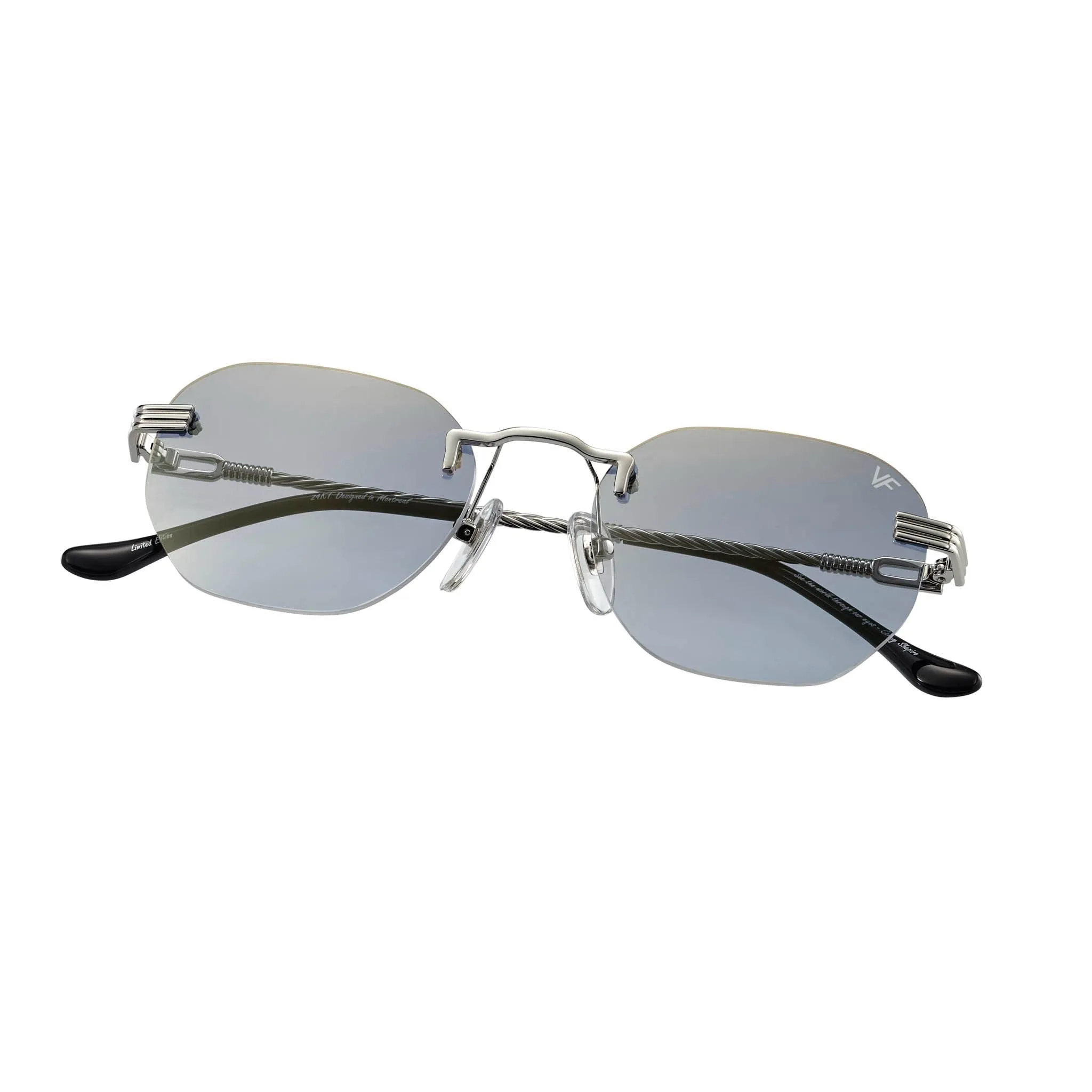 Detroit Player Rimless Drill Mount 24KT White Gold