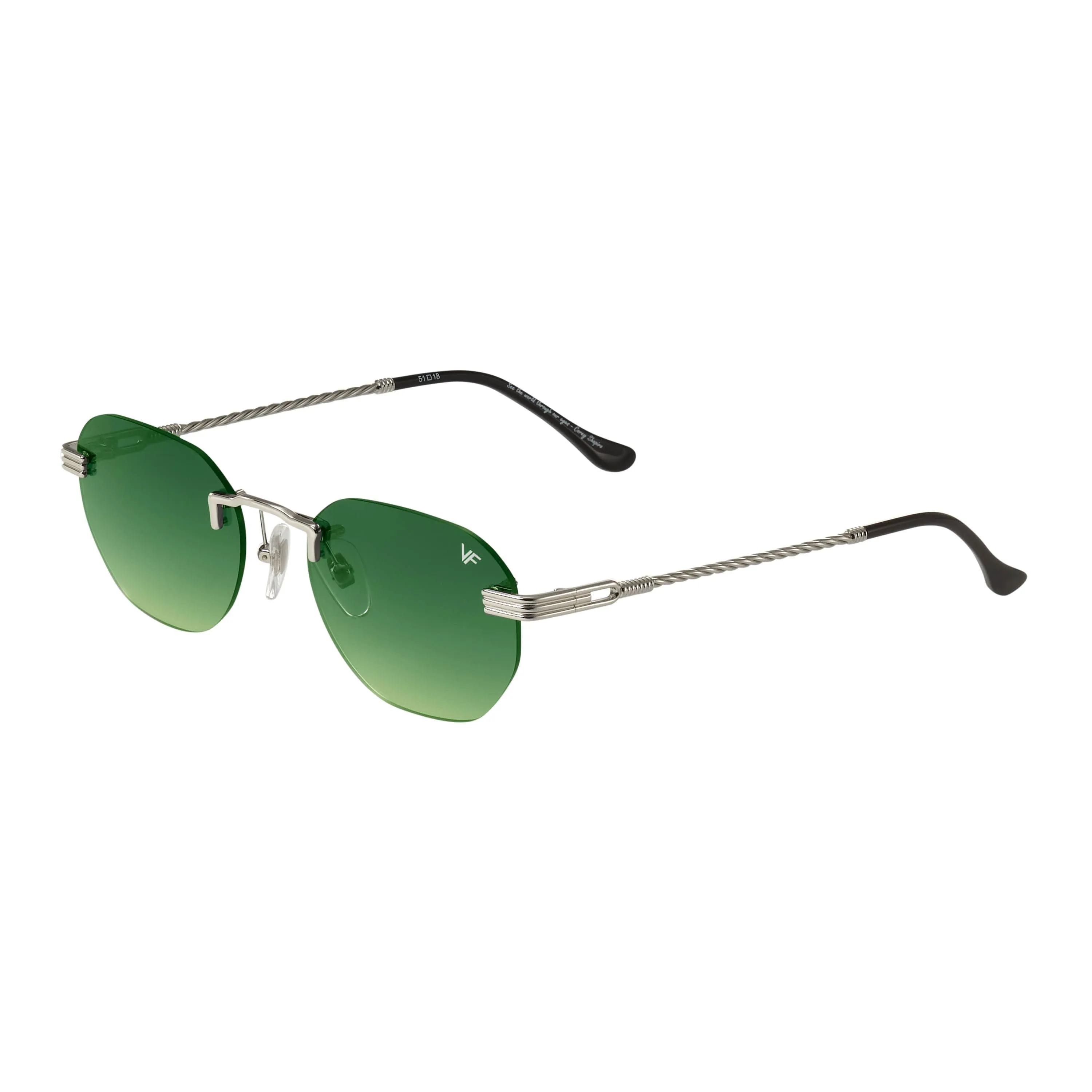 Detroit Player Rimless Drill Mount 24KT White Gold