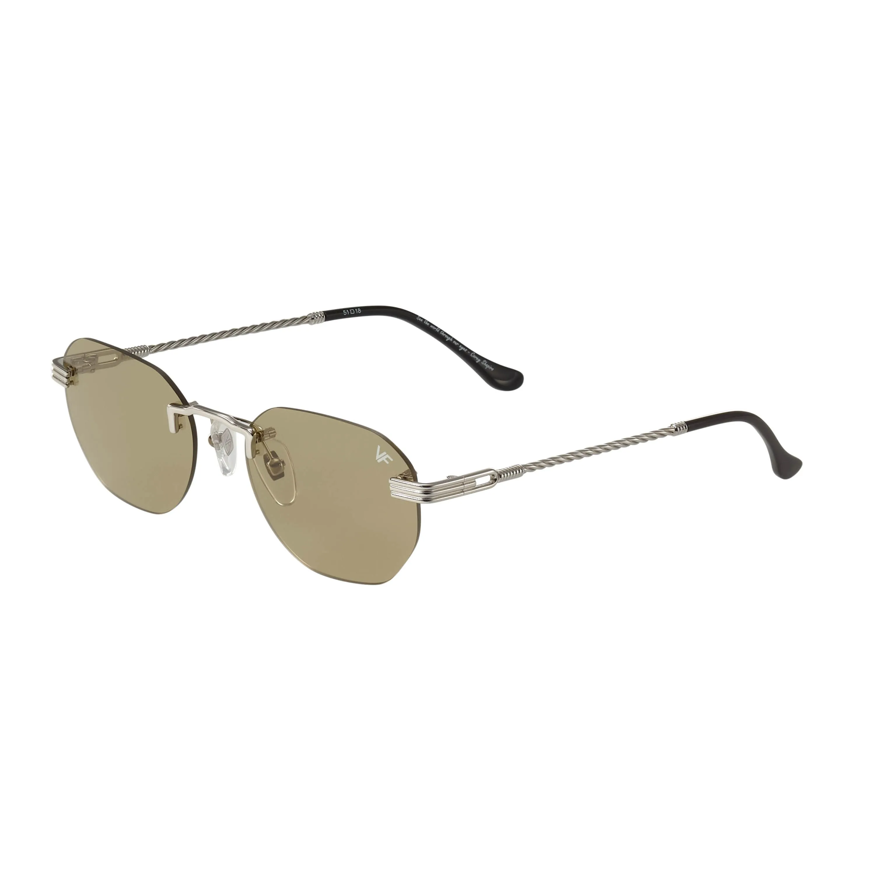 Detroit Player Rimless Drill Mount 24KT White Gold