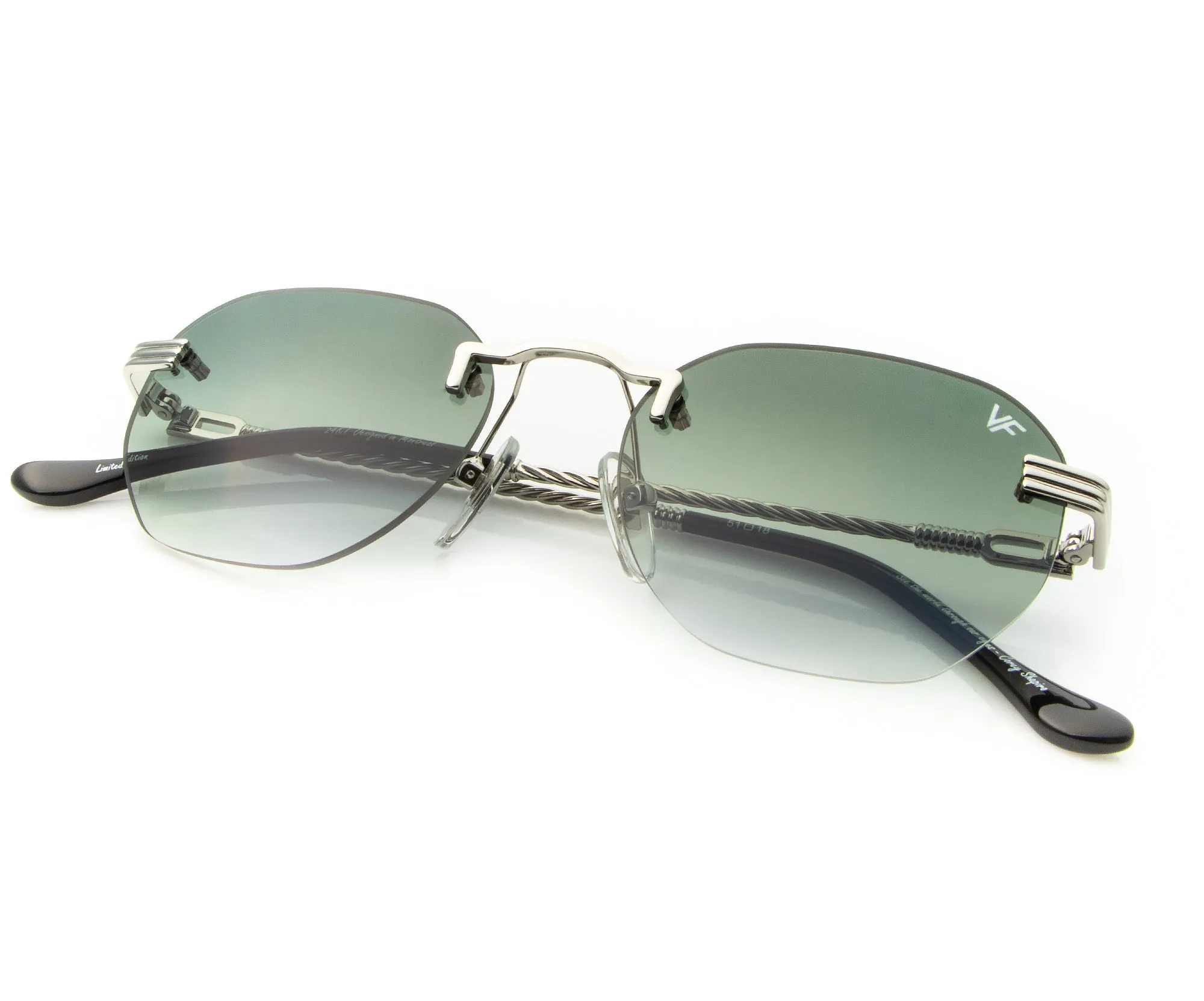 Detroit Player Rimless Drill Mount 24KT White Gold