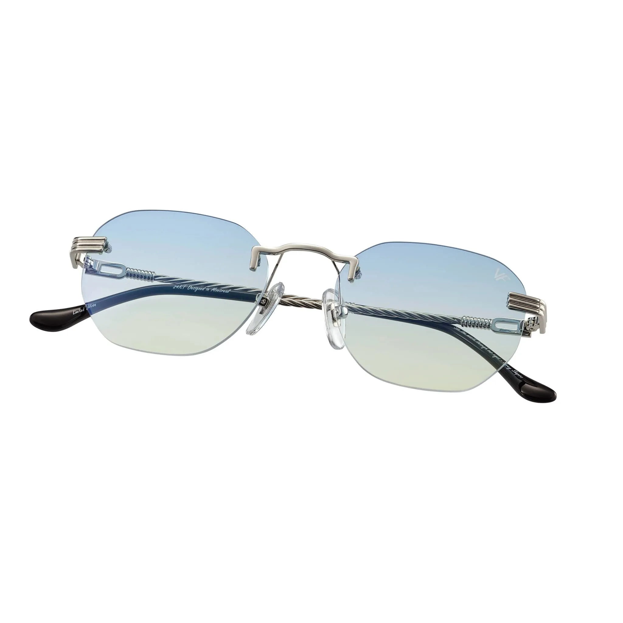 Detroit Player Rimless Drill Mount 24KT White Gold