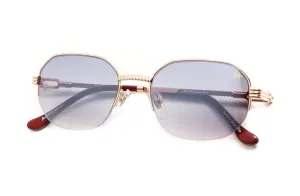 Hustler Half Rim 18KT Rose Gold