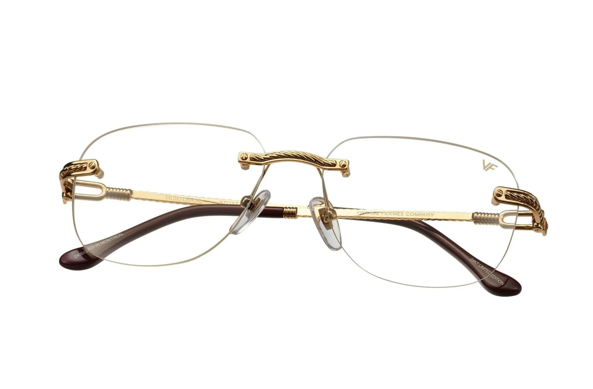 Hustler XL Rimless Drill Mount 24KT Gold