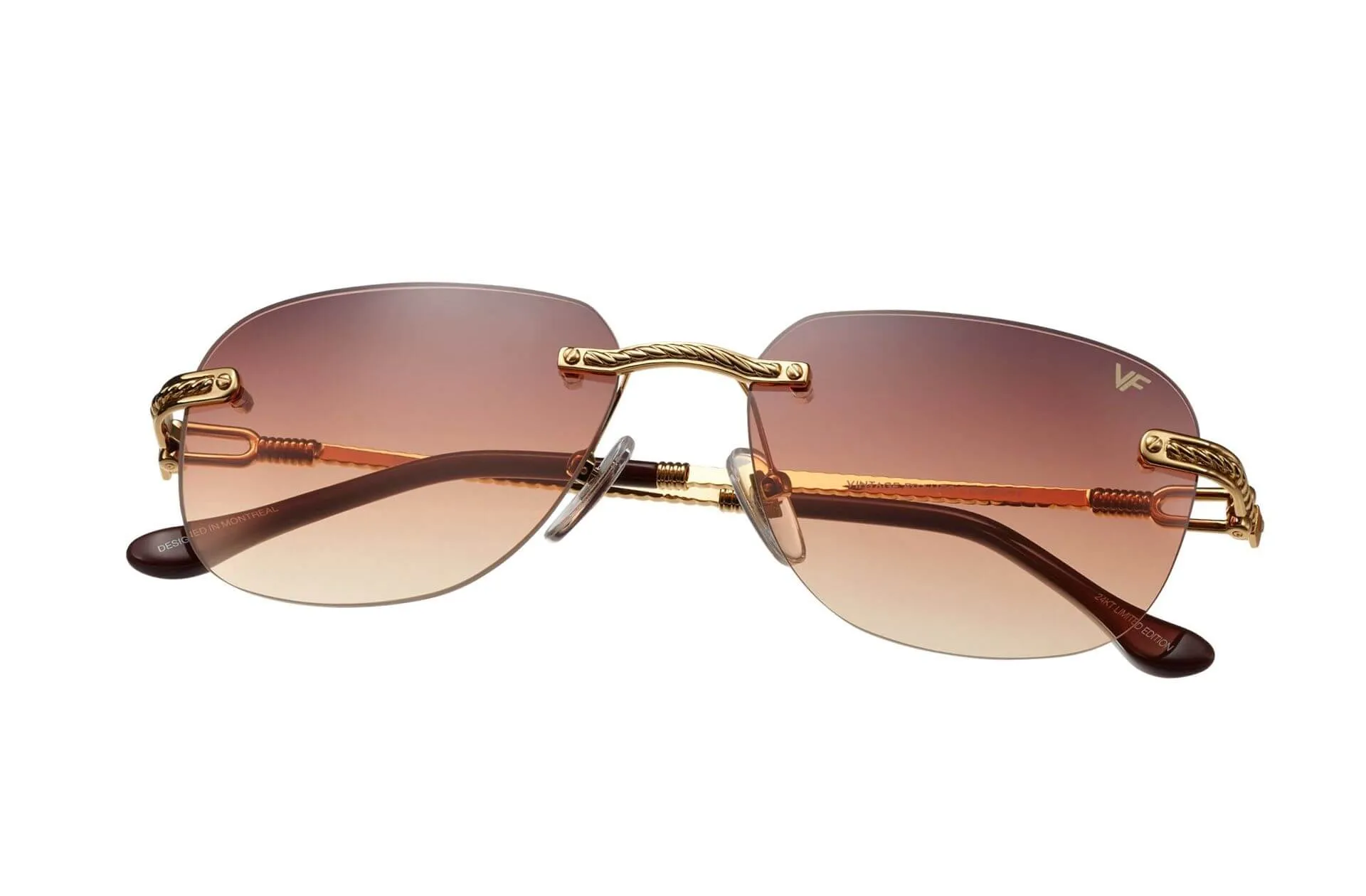 Hustler XL Rimless Drill Mount 24KT Gold