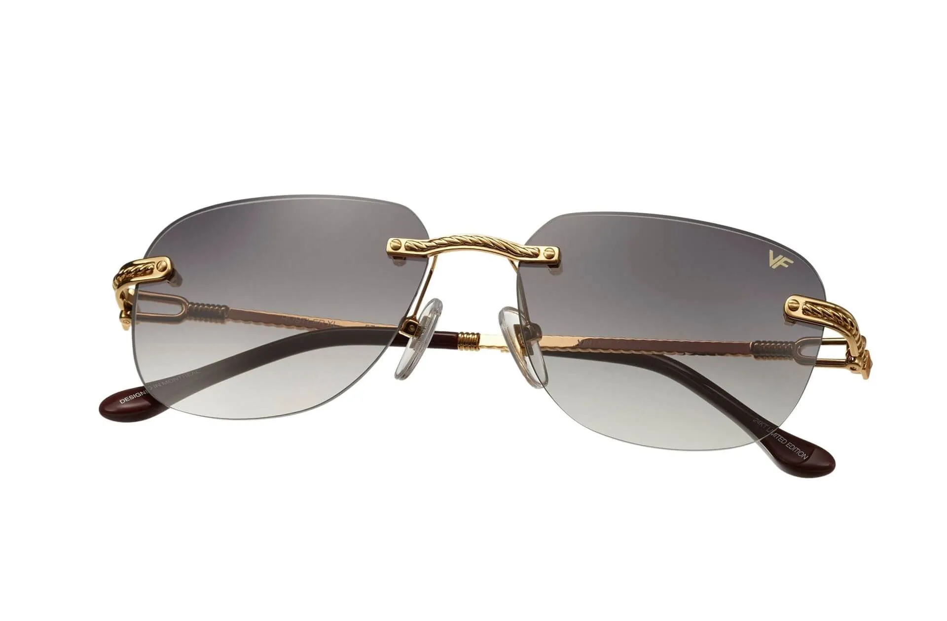 Hustler XL Rimless Drill Mount 24KT Gold