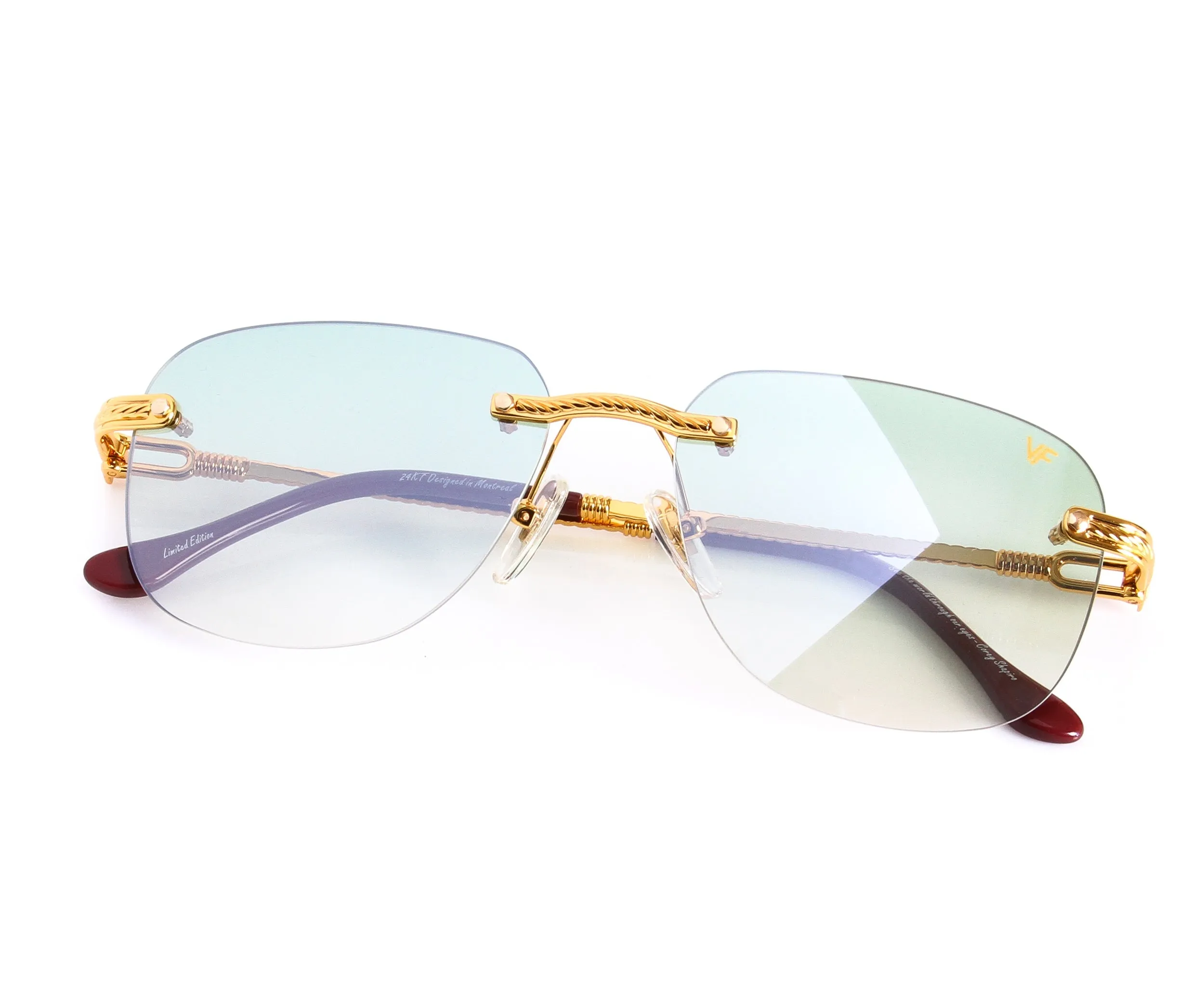 Hustler XL Rimless Drill Mount 24KT Gold