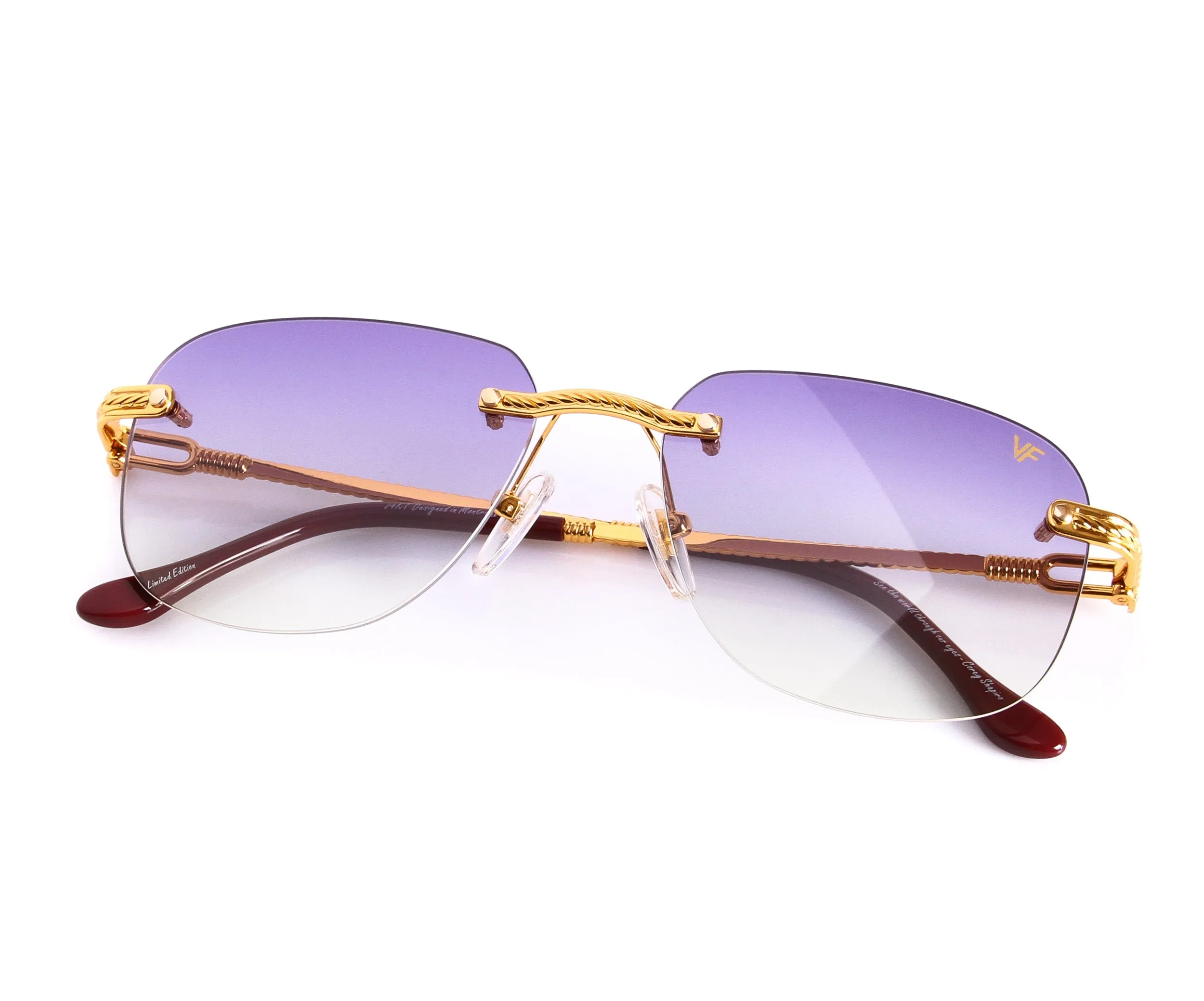 Hustler XL Rimless Drill Mount 24KT Gold