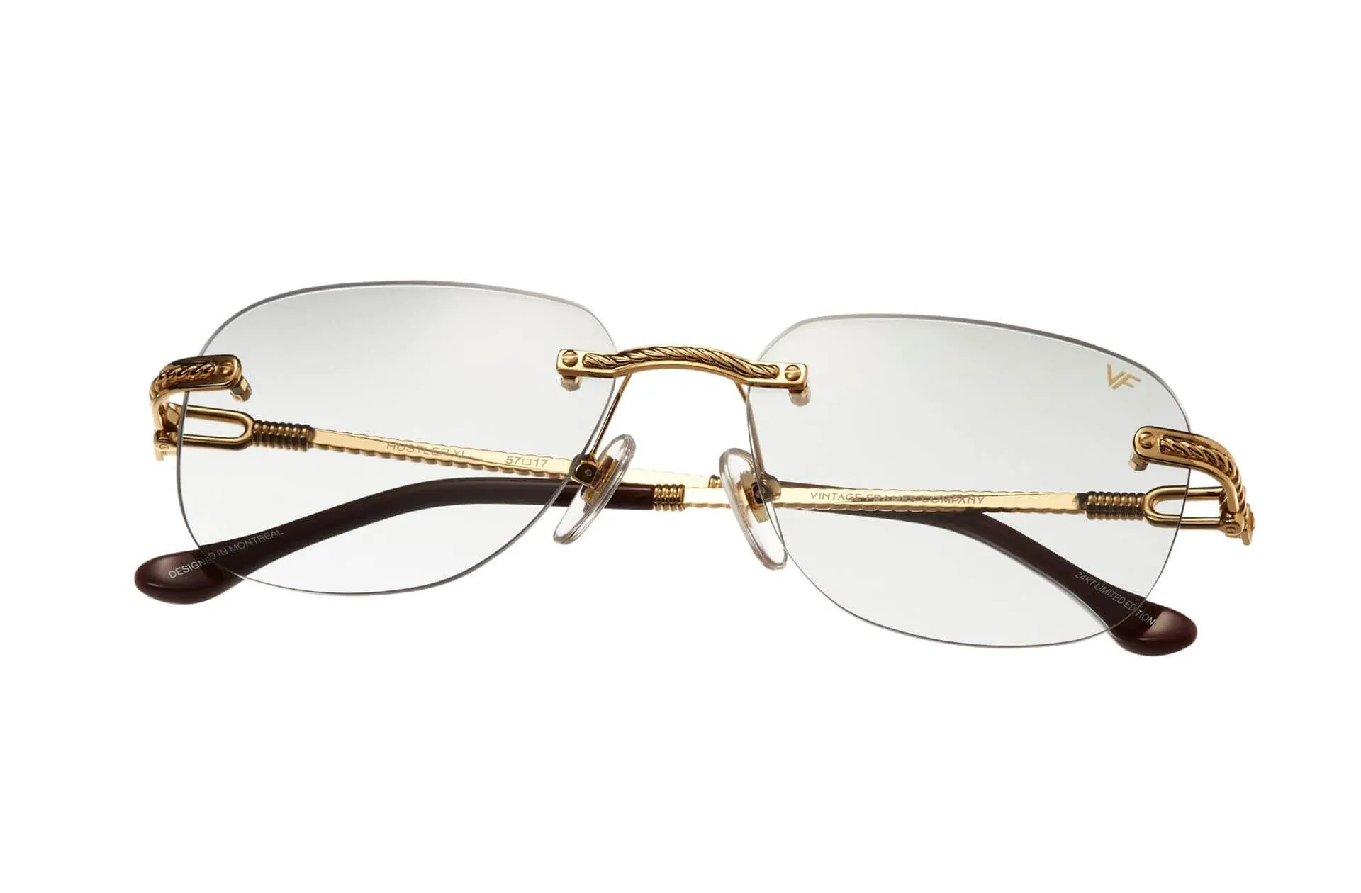 Hustler XL Rimless Drill Mount 24KT Gold