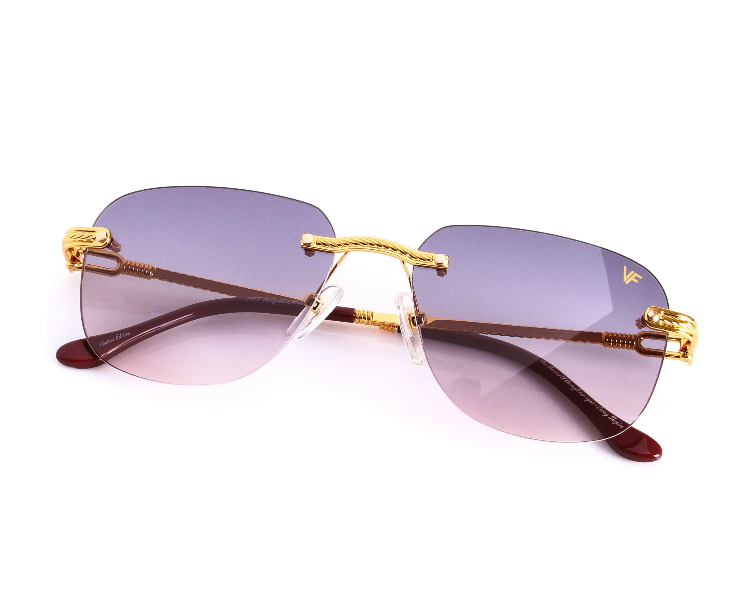 Hustler XL Rimless Drill Mount 24KT Gold