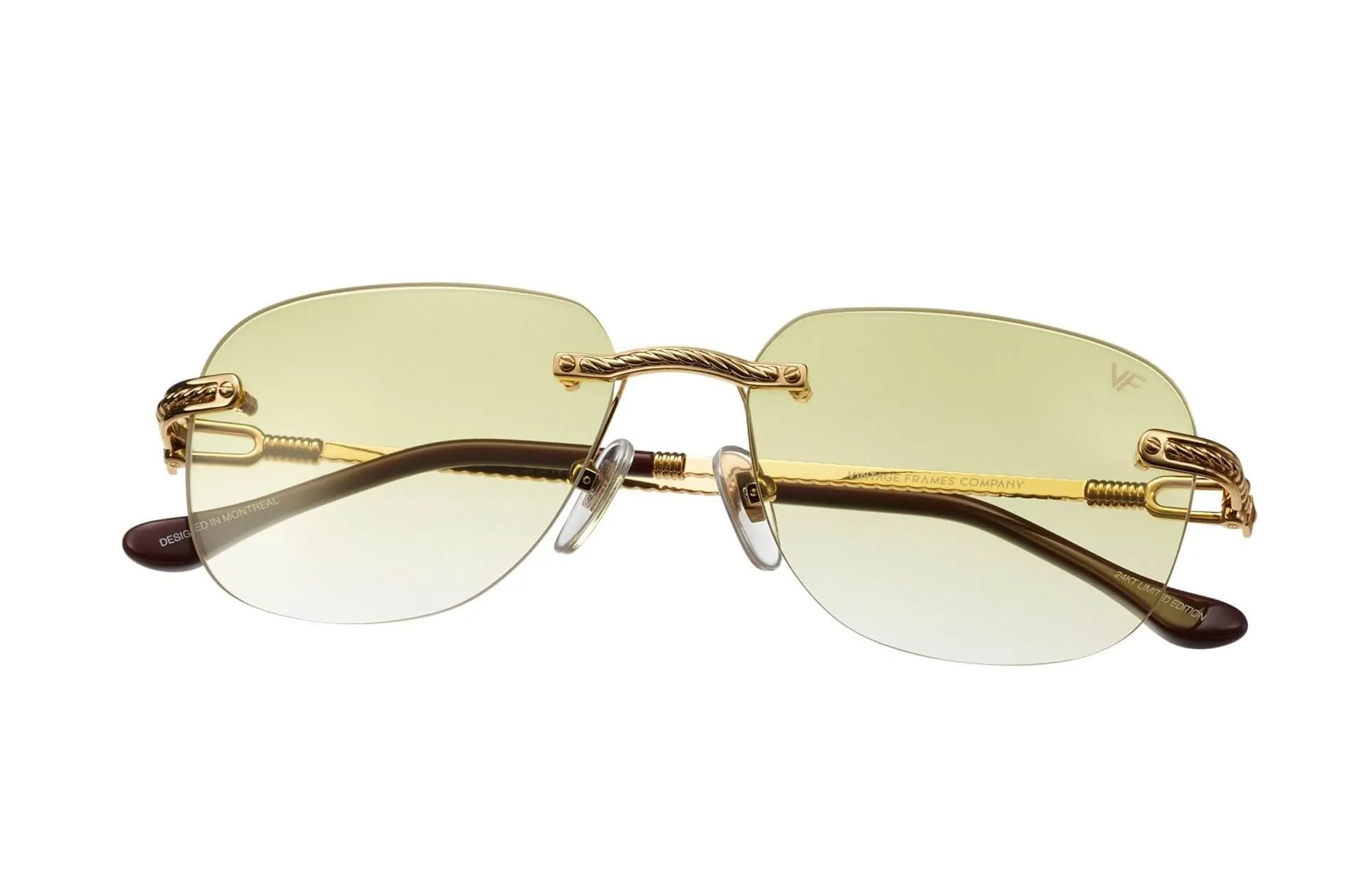 Hustler XL Rimless Drill Mount 24KT Gold