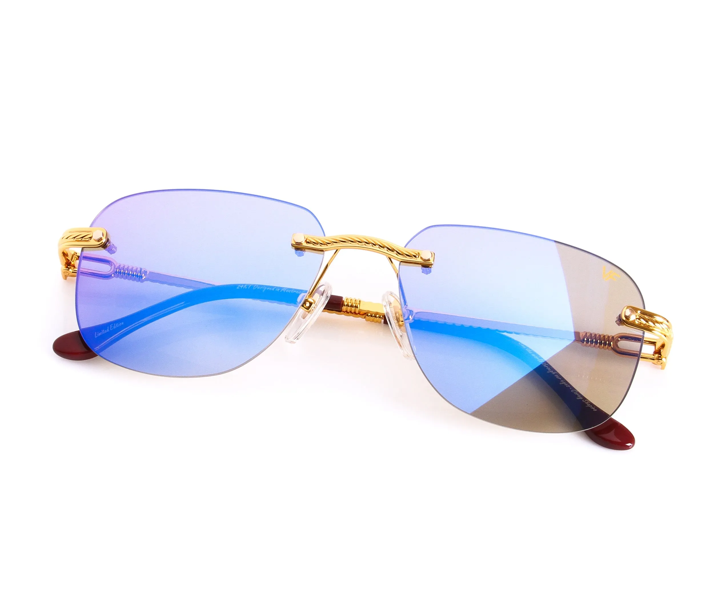 Hustler XL Rimless Drill Mount 24KT Gold
