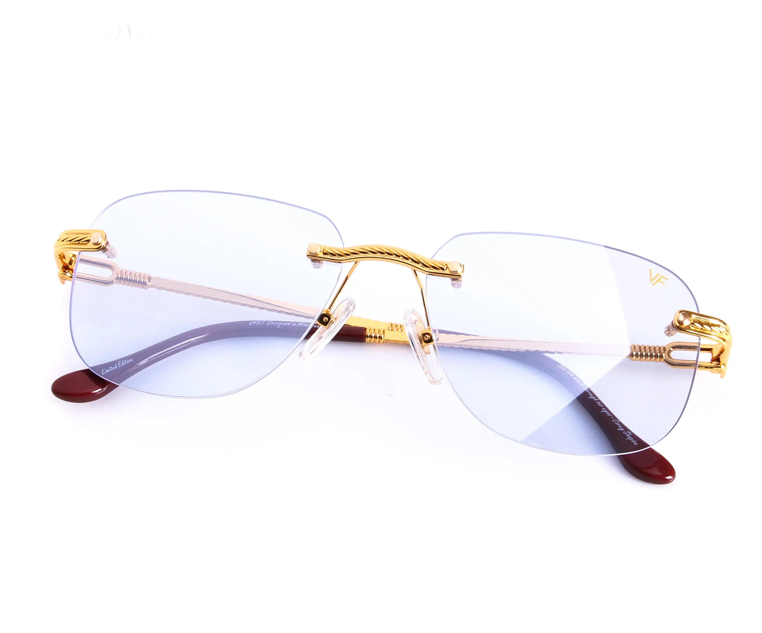 Hustler XL Rimless Drill Mount 24KT Gold