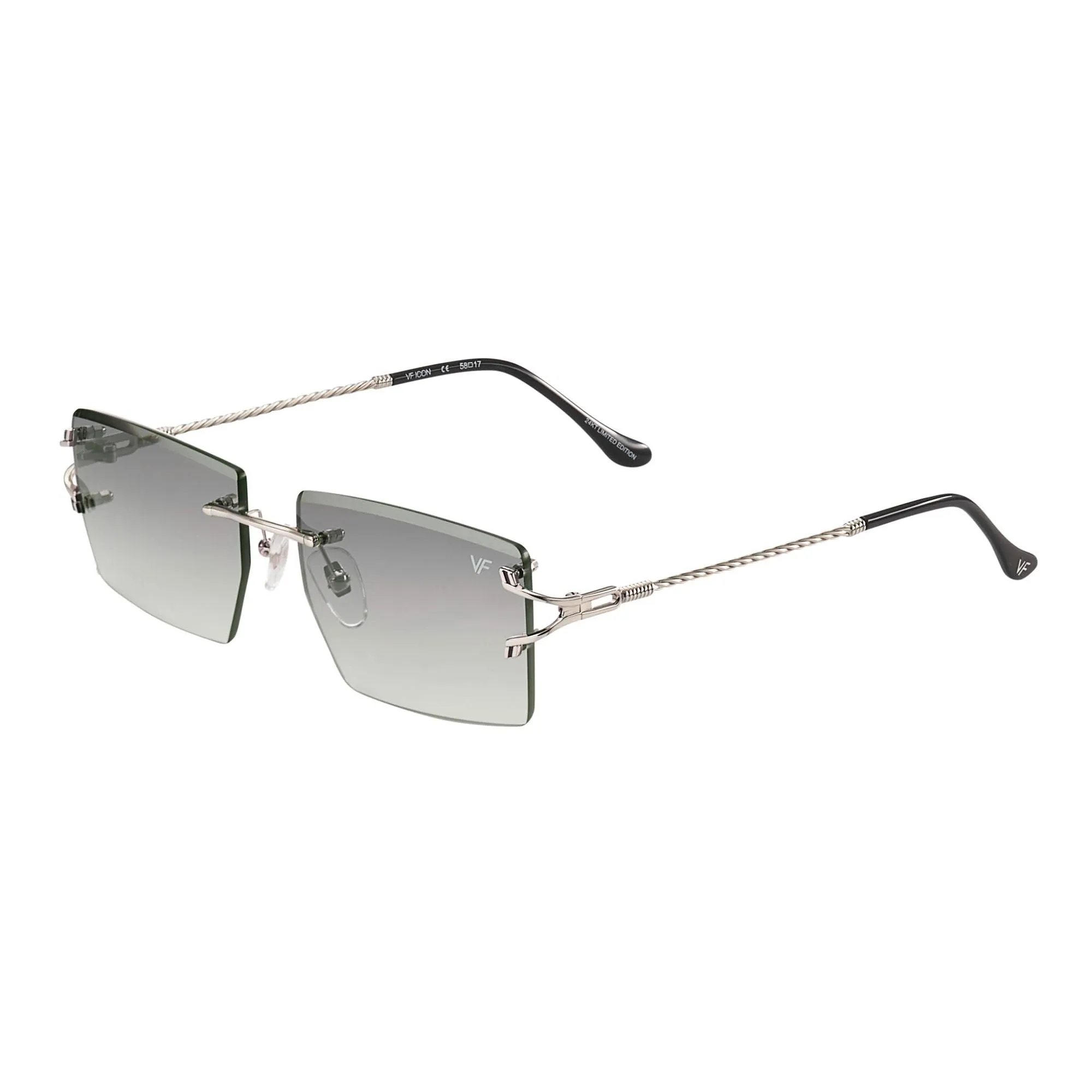 Icon Rimless Drill Mount 24kt White Gold