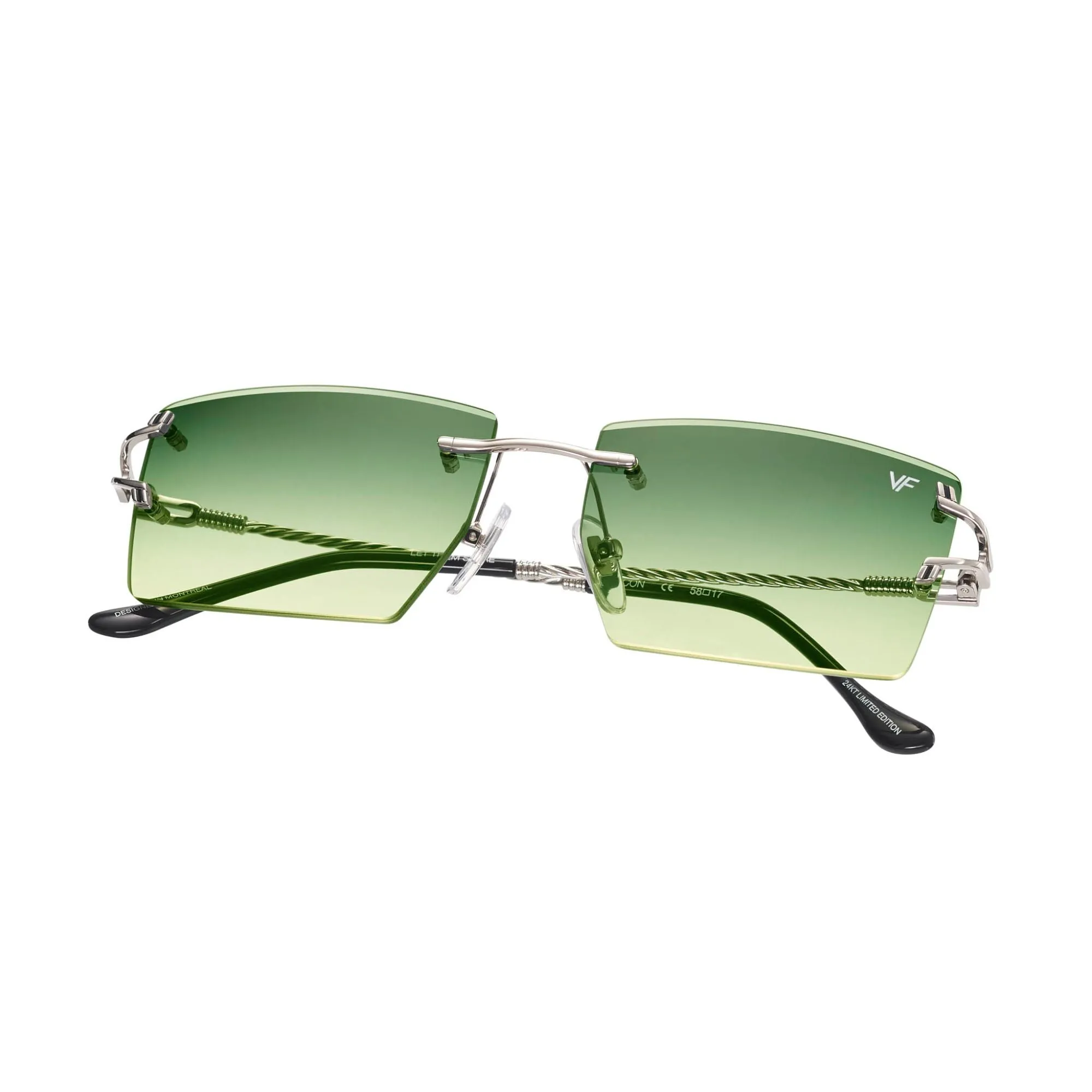 Icon Rimless Drill Mount 24kt White Gold