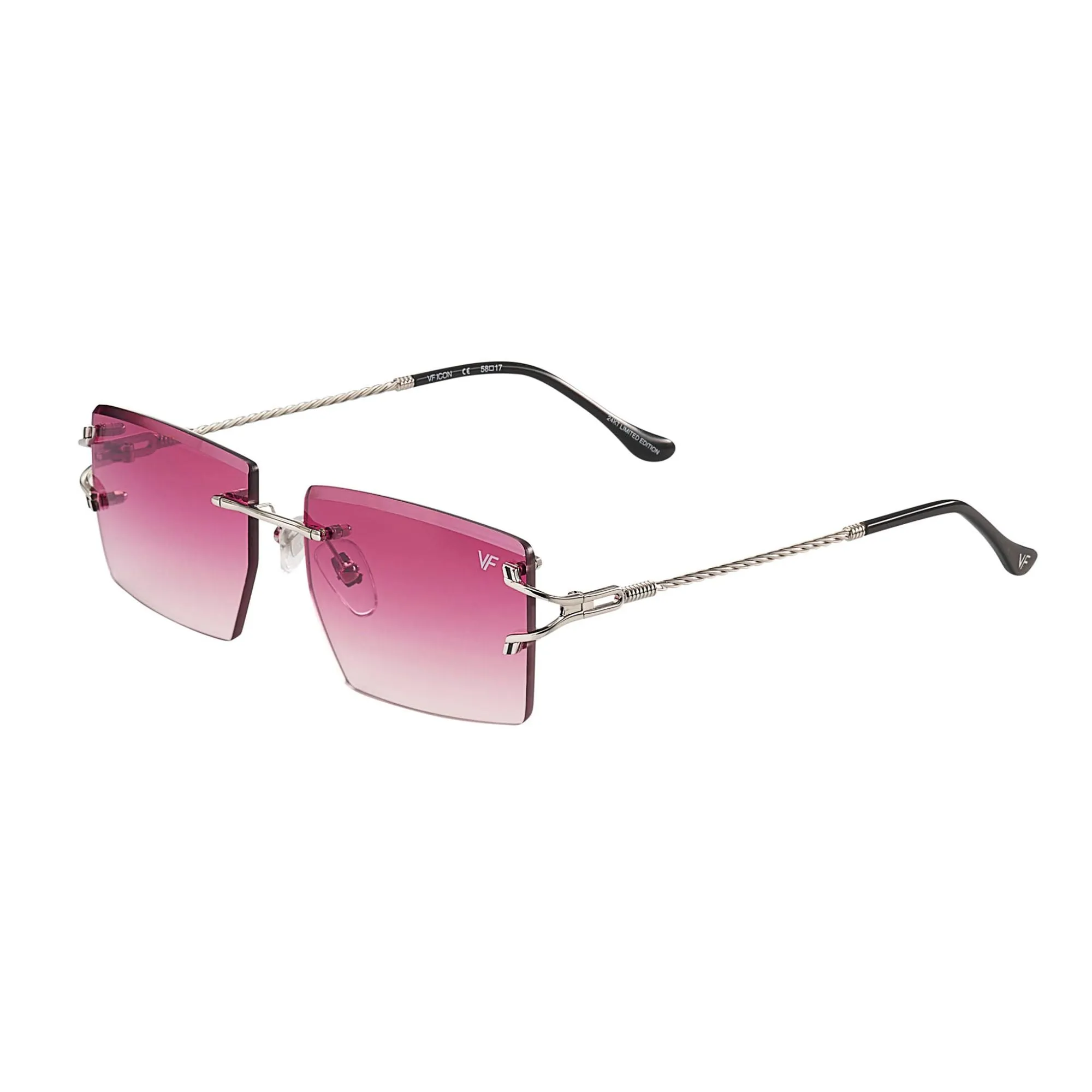Icon Rimless Drill Mount 24kt White Gold