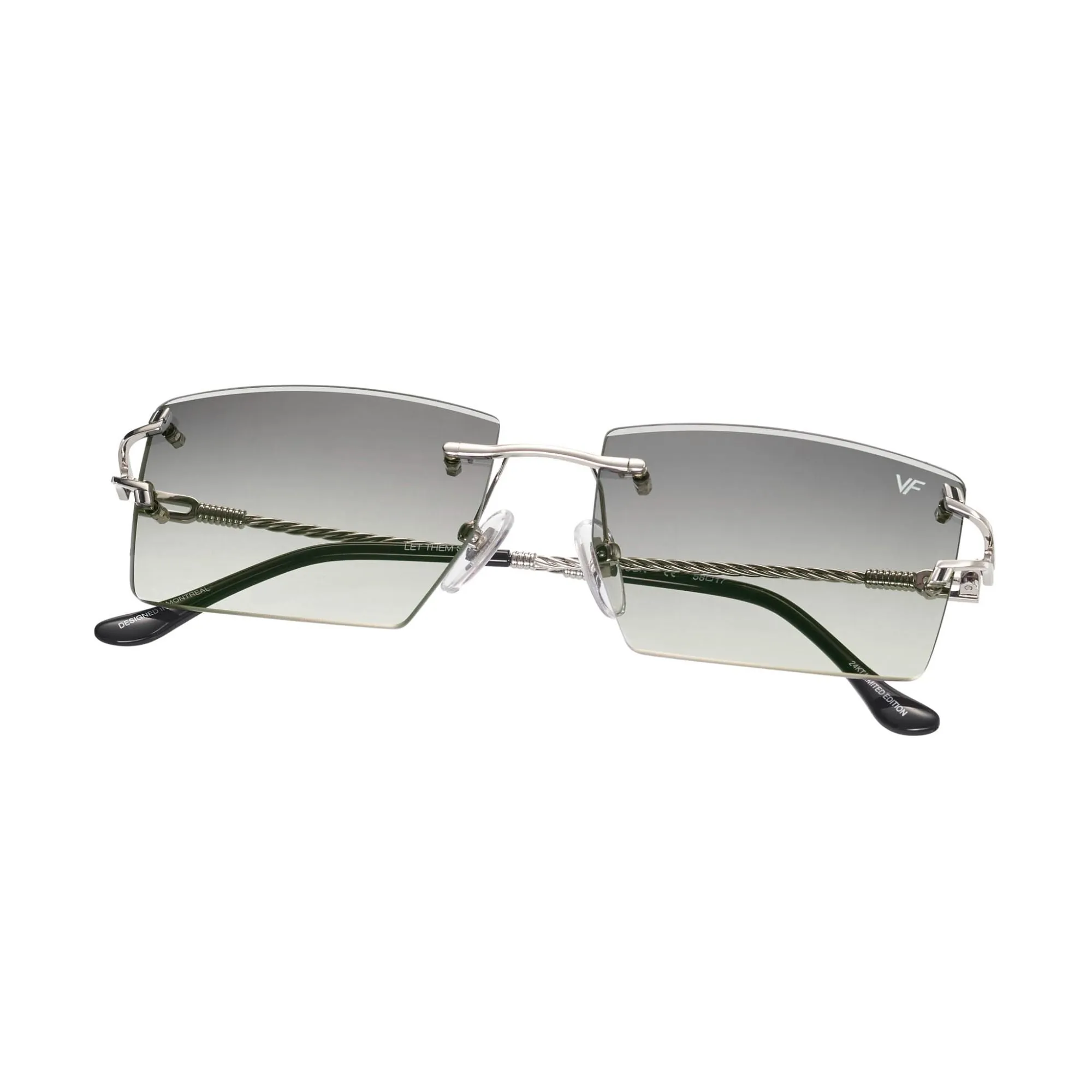 Icon Rimless Drill Mount 24kt White Gold
