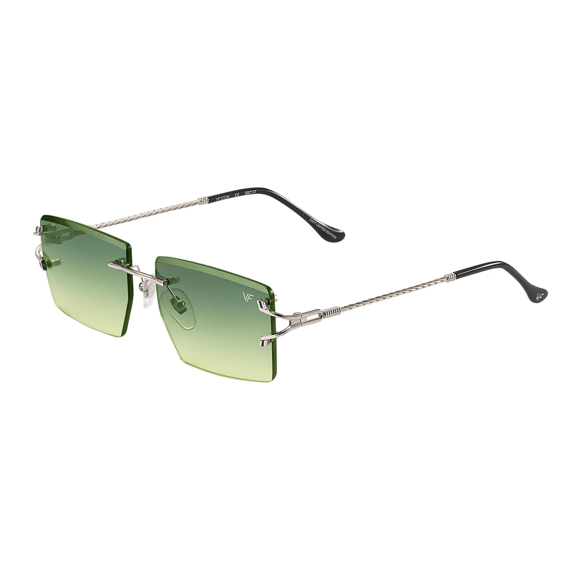 Icon Rimless Drill Mount 24kt White Gold