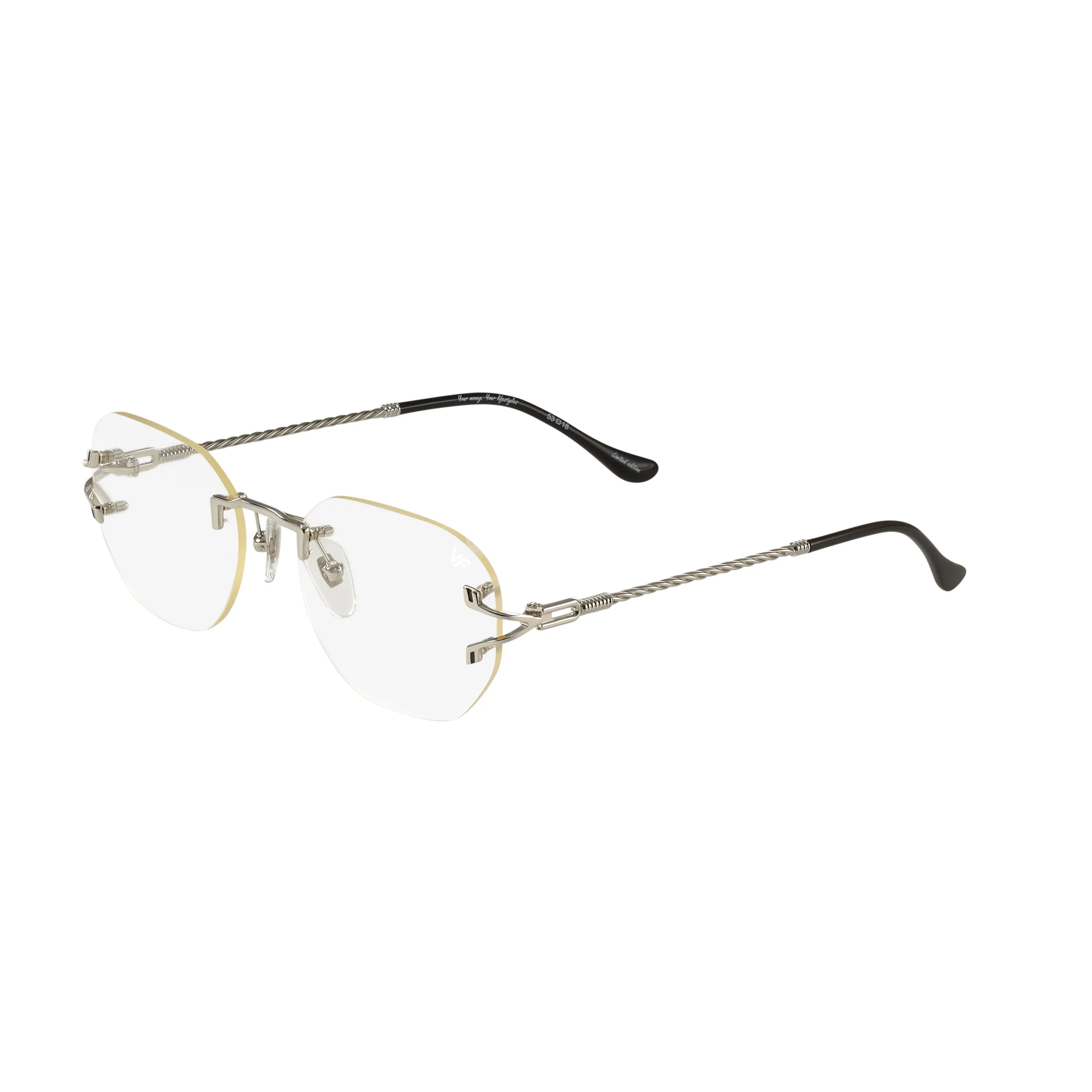 V-Decor Rimless Drill Mount 24KT White Gold