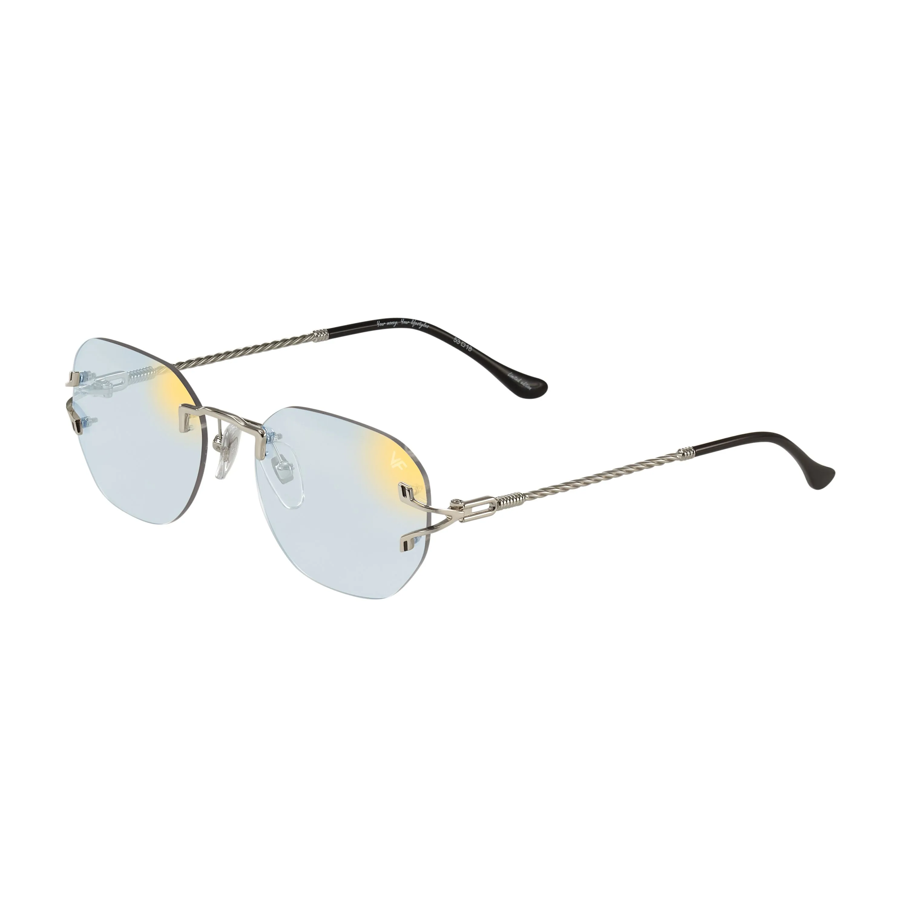 V-Decor Rimless Drill Mount 24KT White Gold